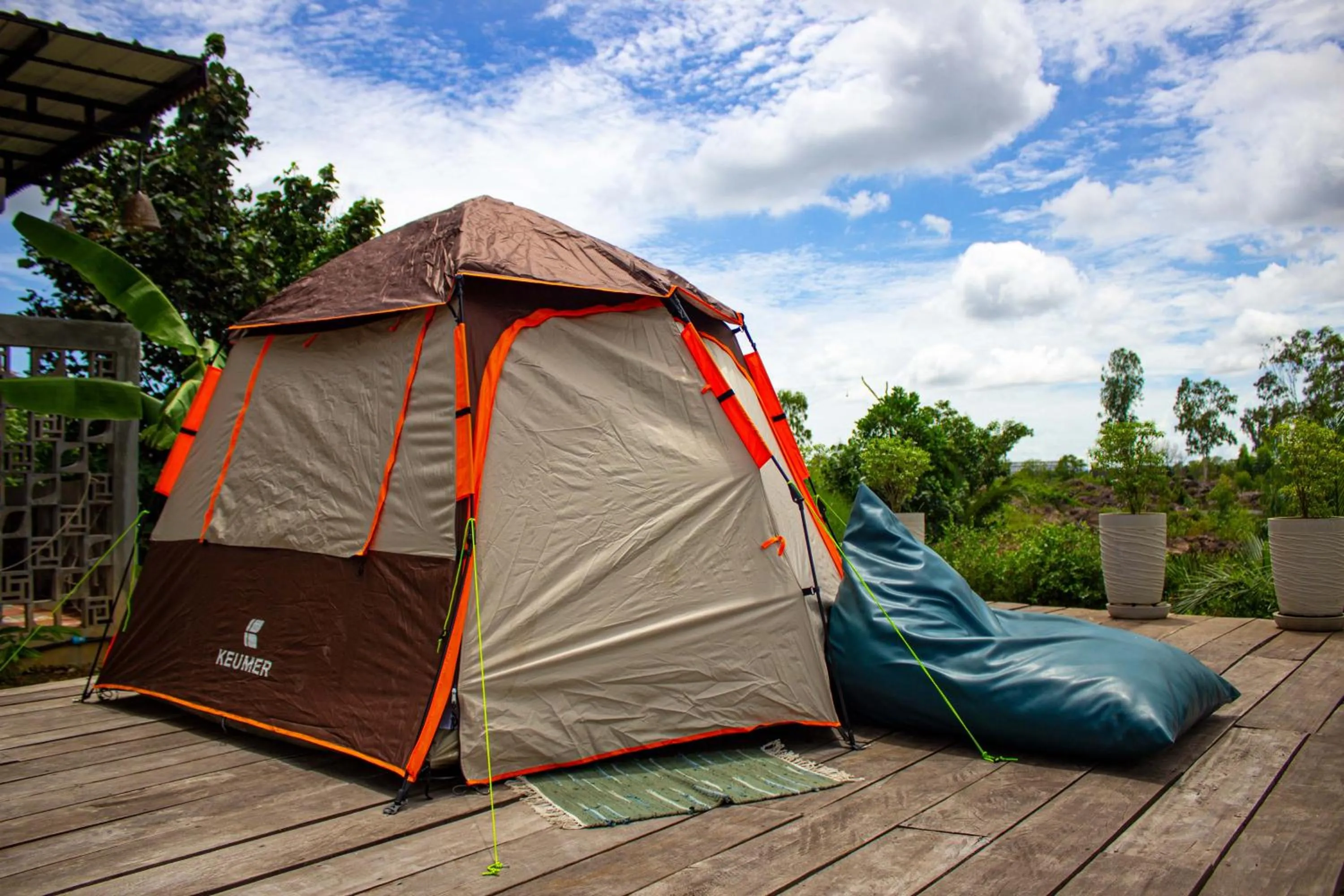Garden view in Kampot Eco Village