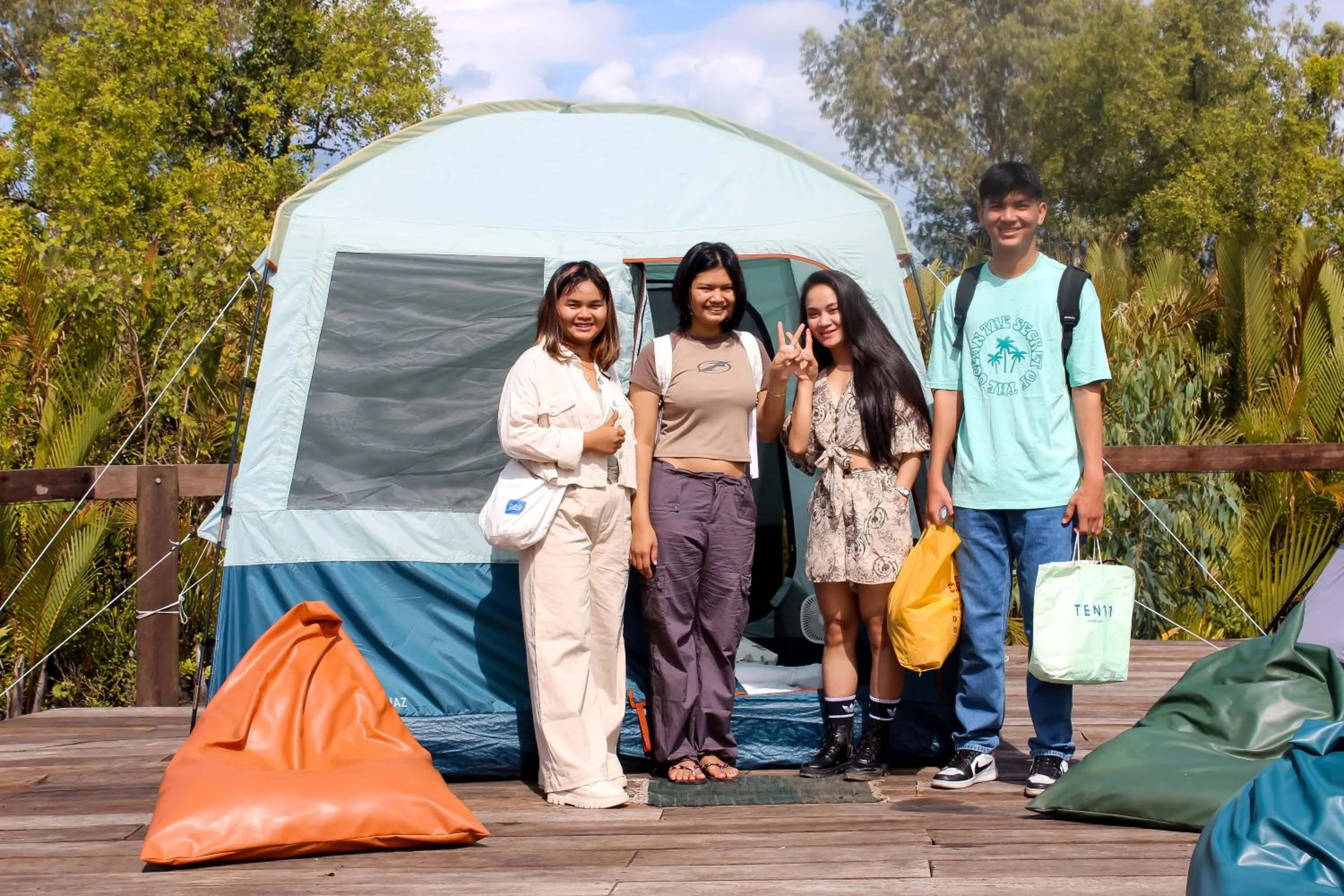 group of guests in Kampot Eco Village