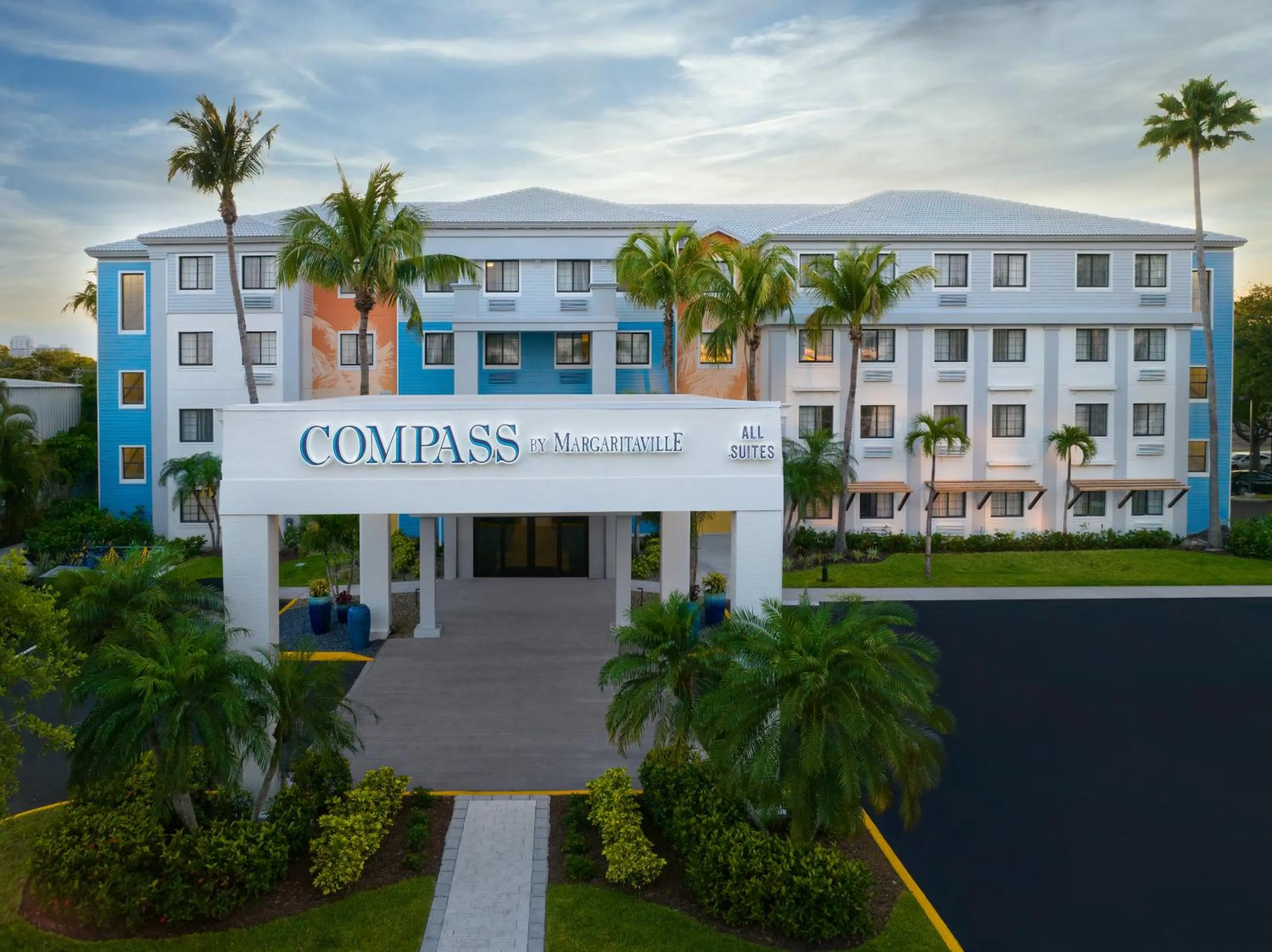 Property building in Compass by Margaritaville Hotel Naples