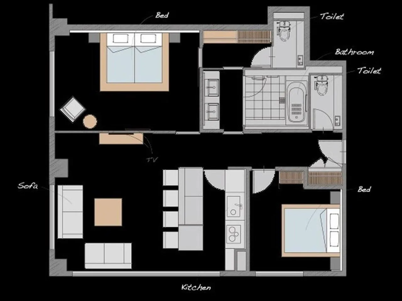 Floor plan in HIDEOUT