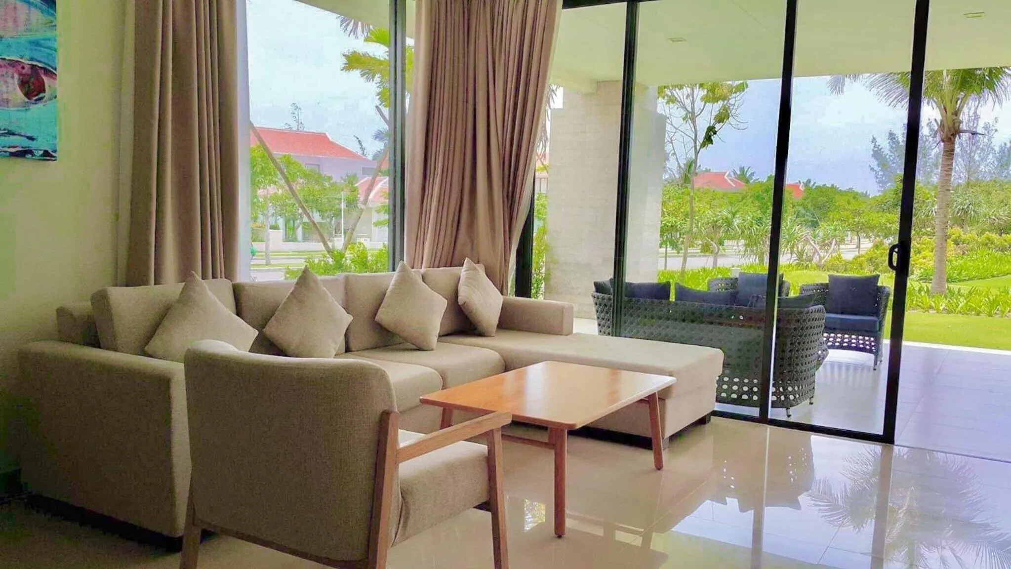 Living room in Memories Holiday beach villa Da Nang