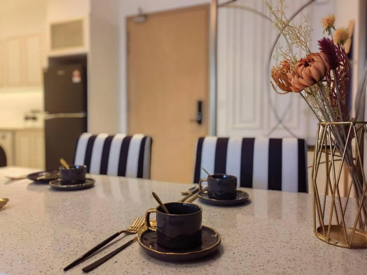 Dining area in The Axon Bukit Bintang by SMOVF BNB