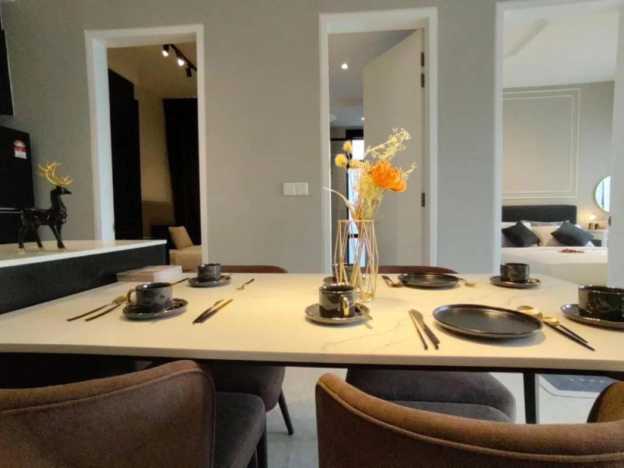 Dining area in The Axon Bukit Bintang by SMOVF BNB