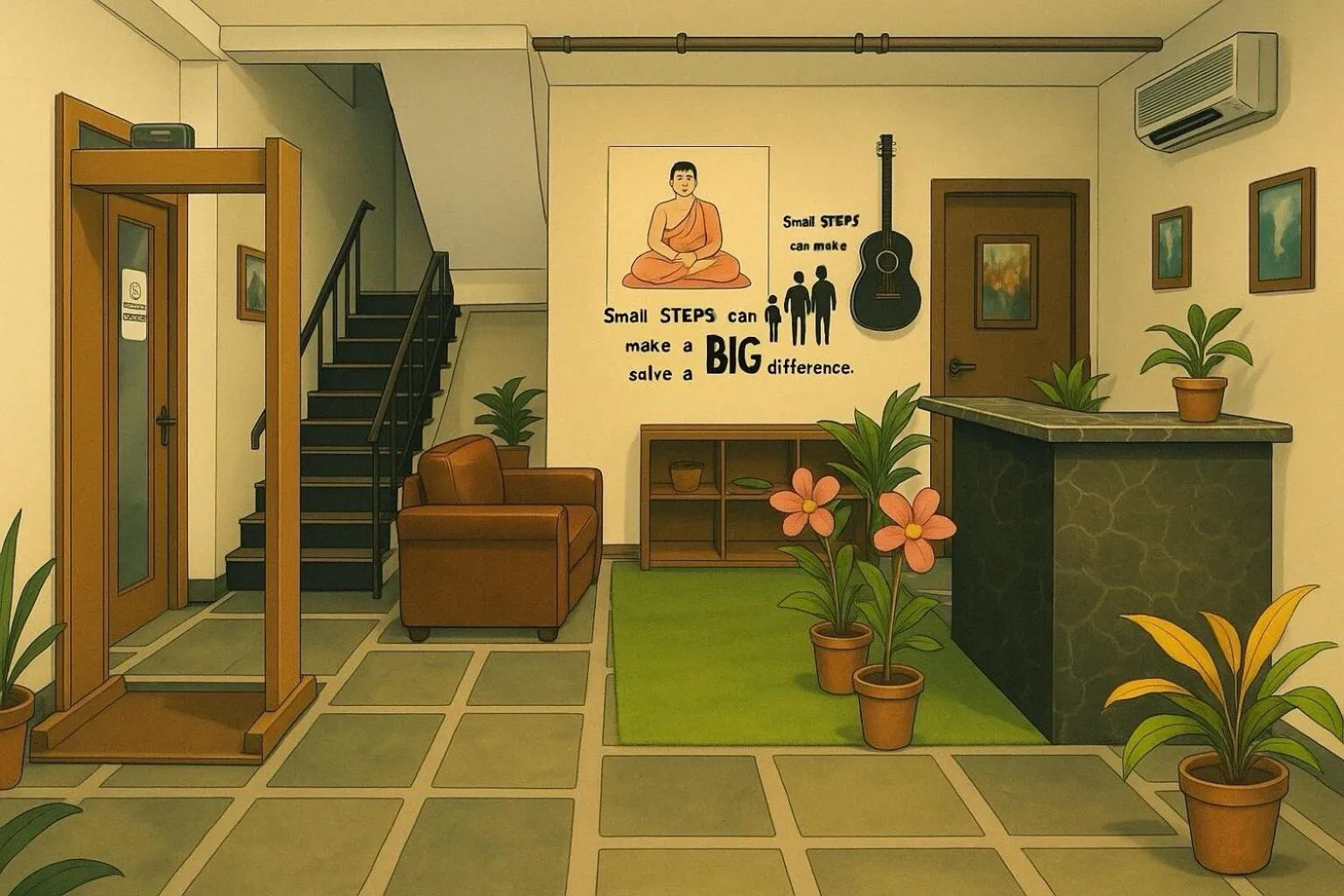 Lobby or reception in Hotel O Happy Stay