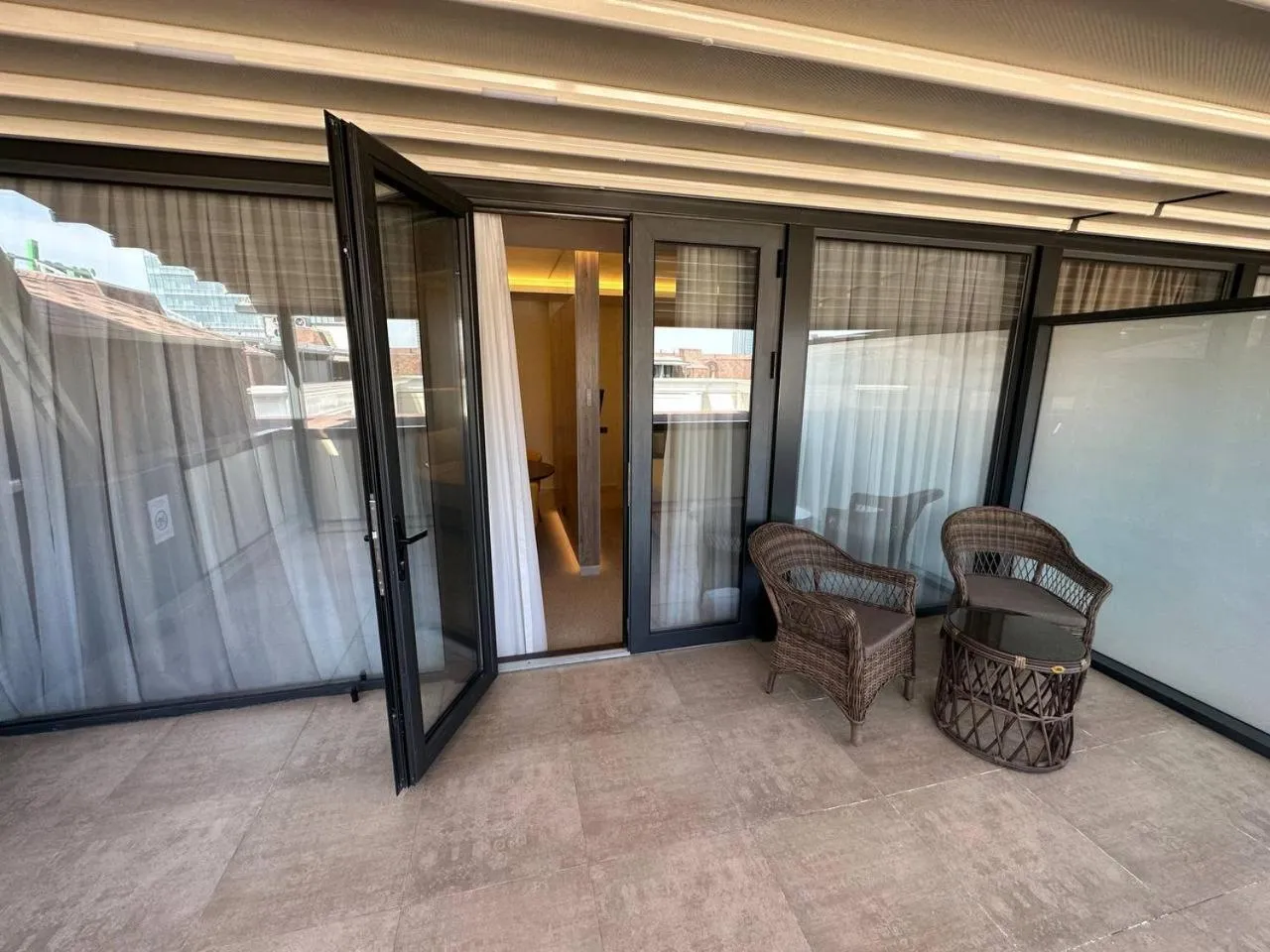 Balcony/Terrace in Apart Hotel Istaravshan