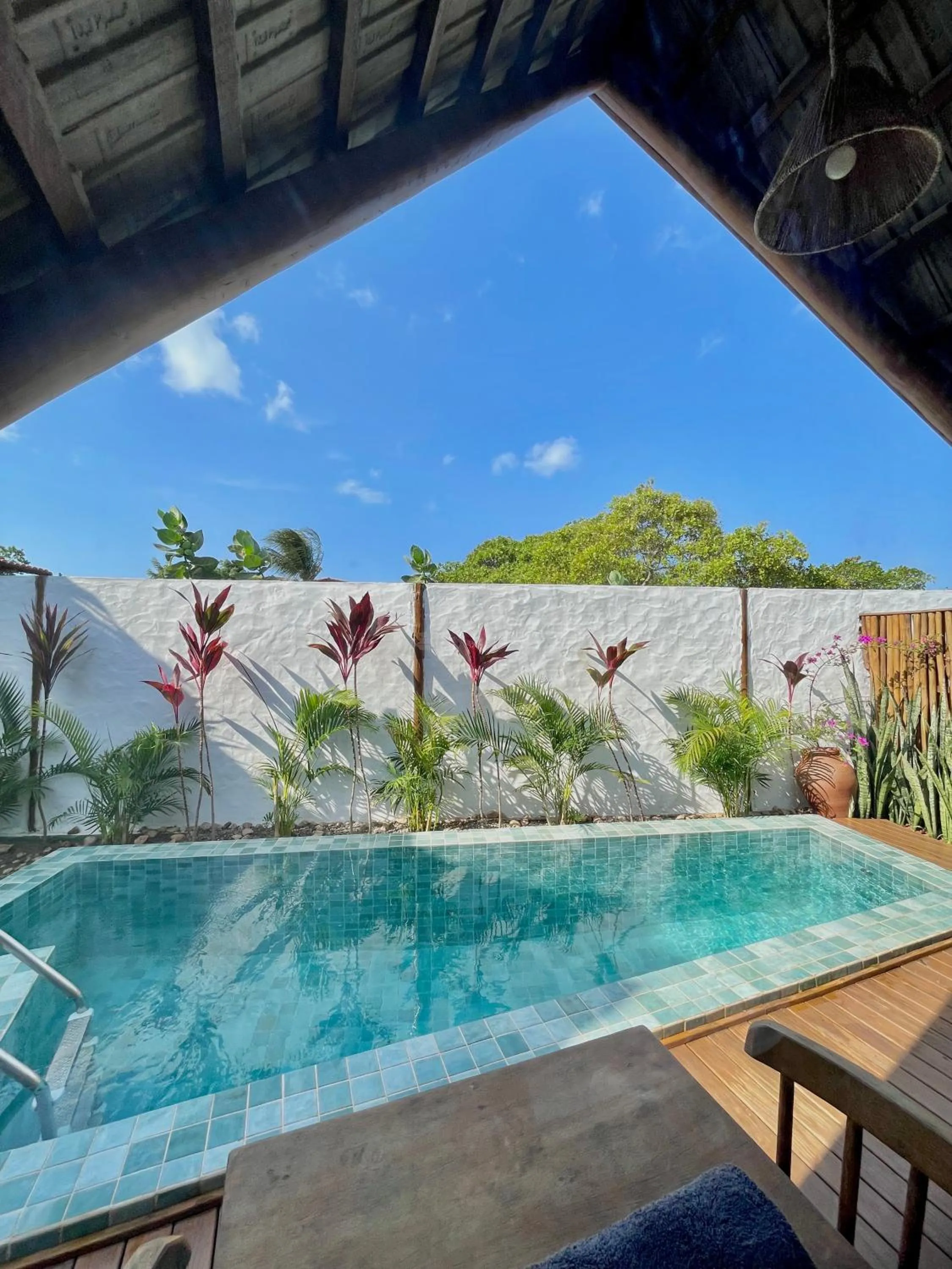 Pool view in Pousada Villa di Luna