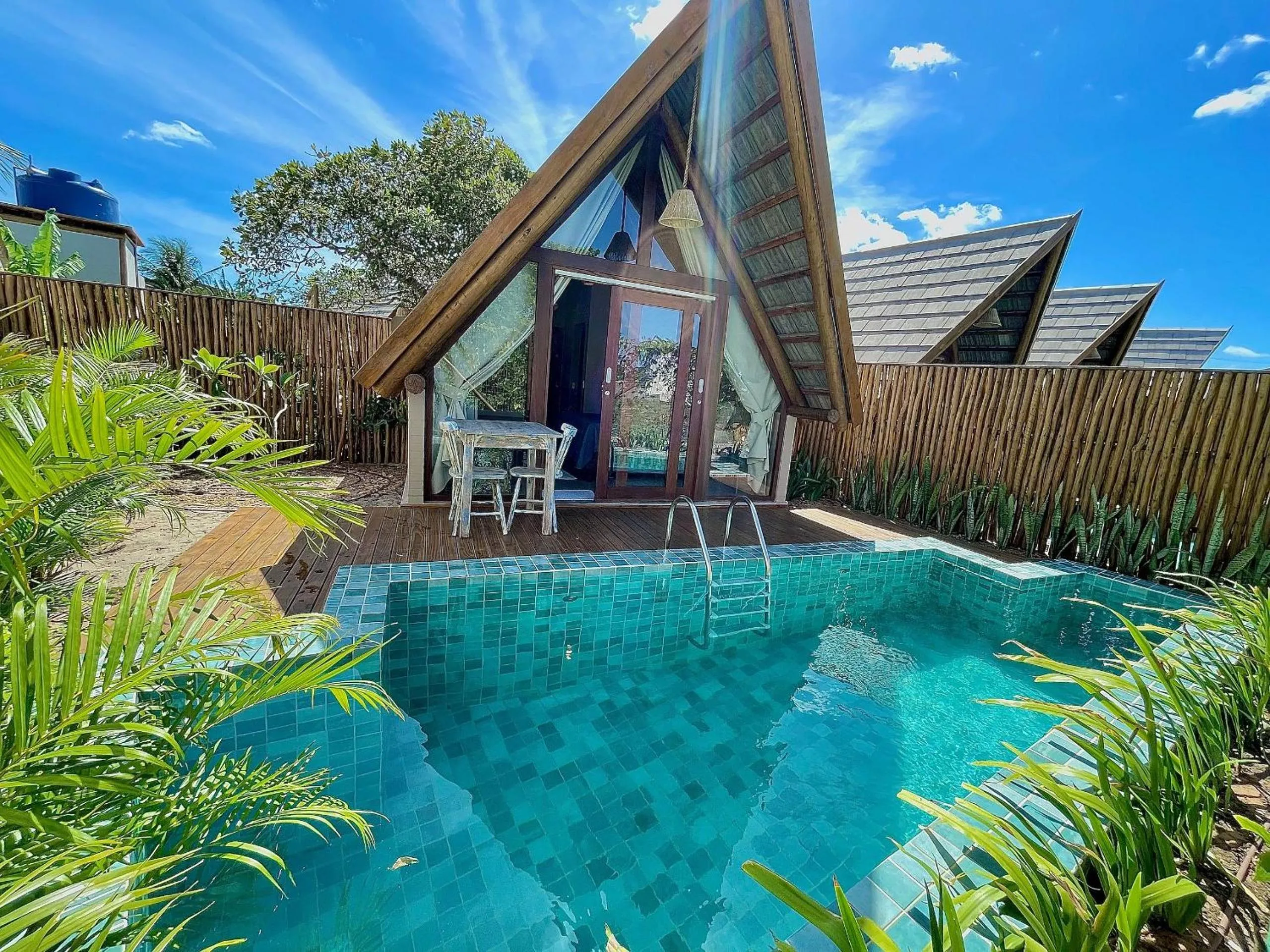 Pool view in Pousada Villa di Luna