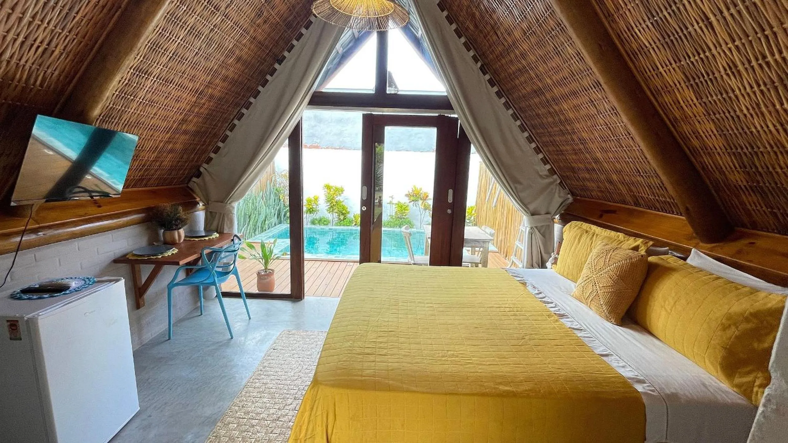 Bed in Pousada Villa di Luna