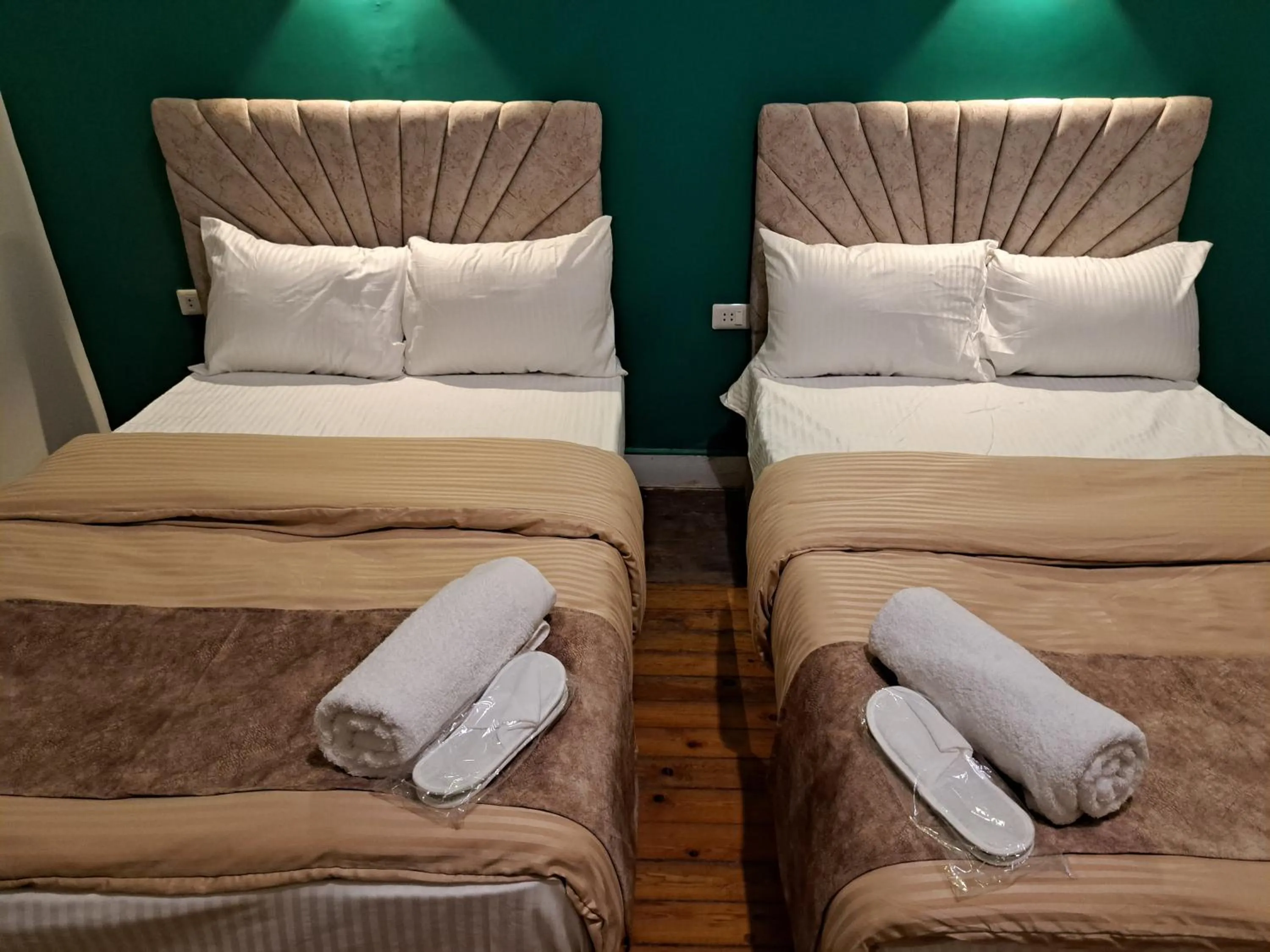 Bed in downtown Family Suites