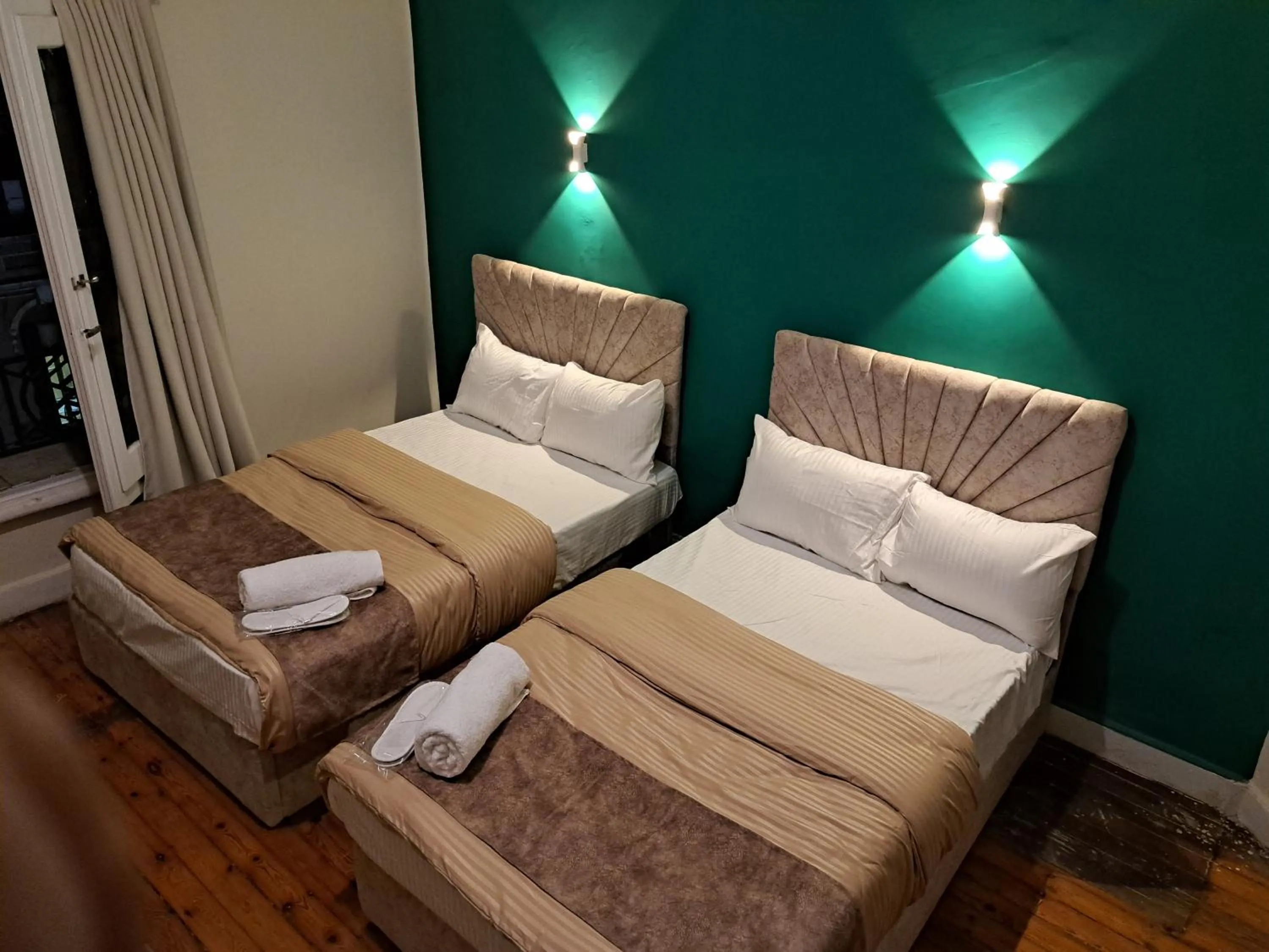 Bed in downtown Family Suites