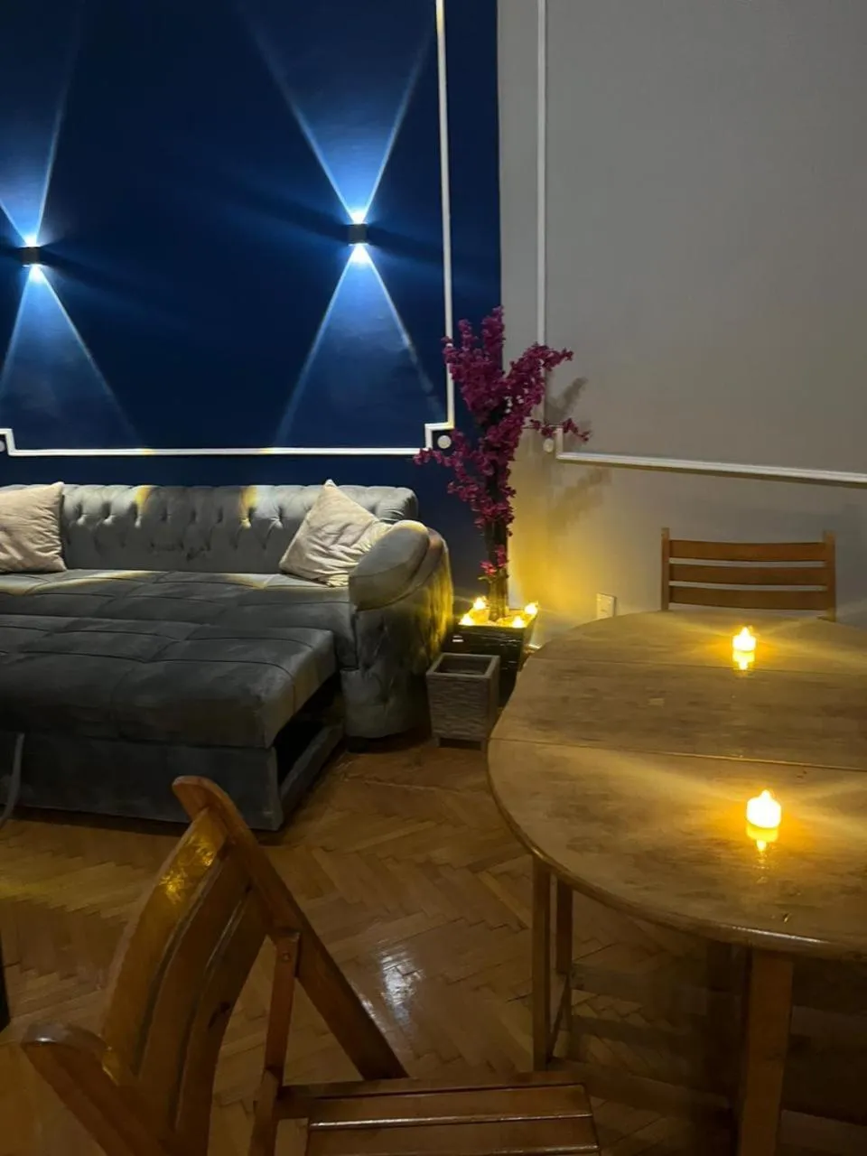 Seating area in downtown Family Suites