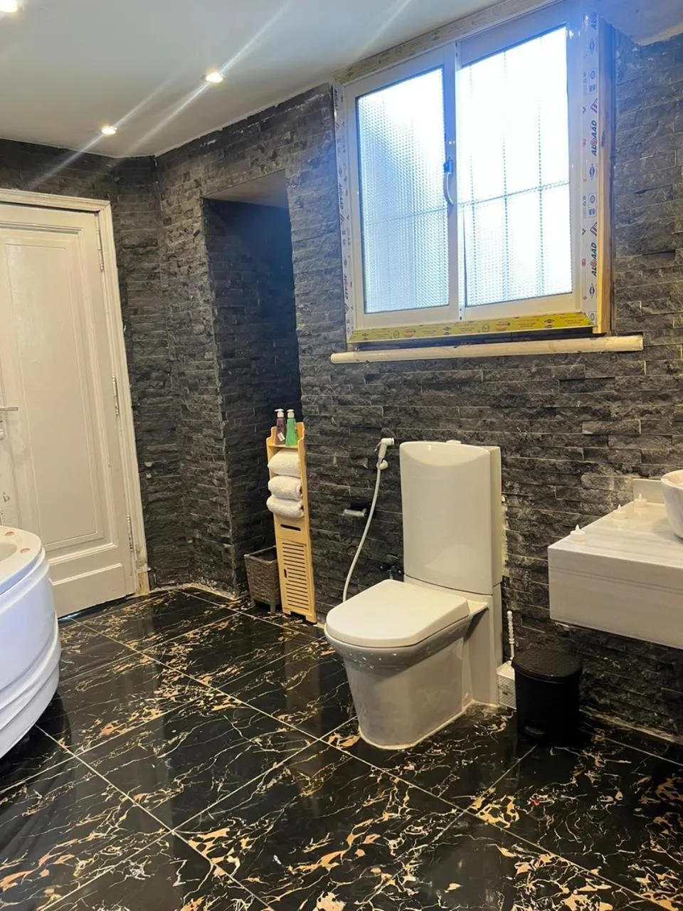 Bathroom in downtown Family Suites