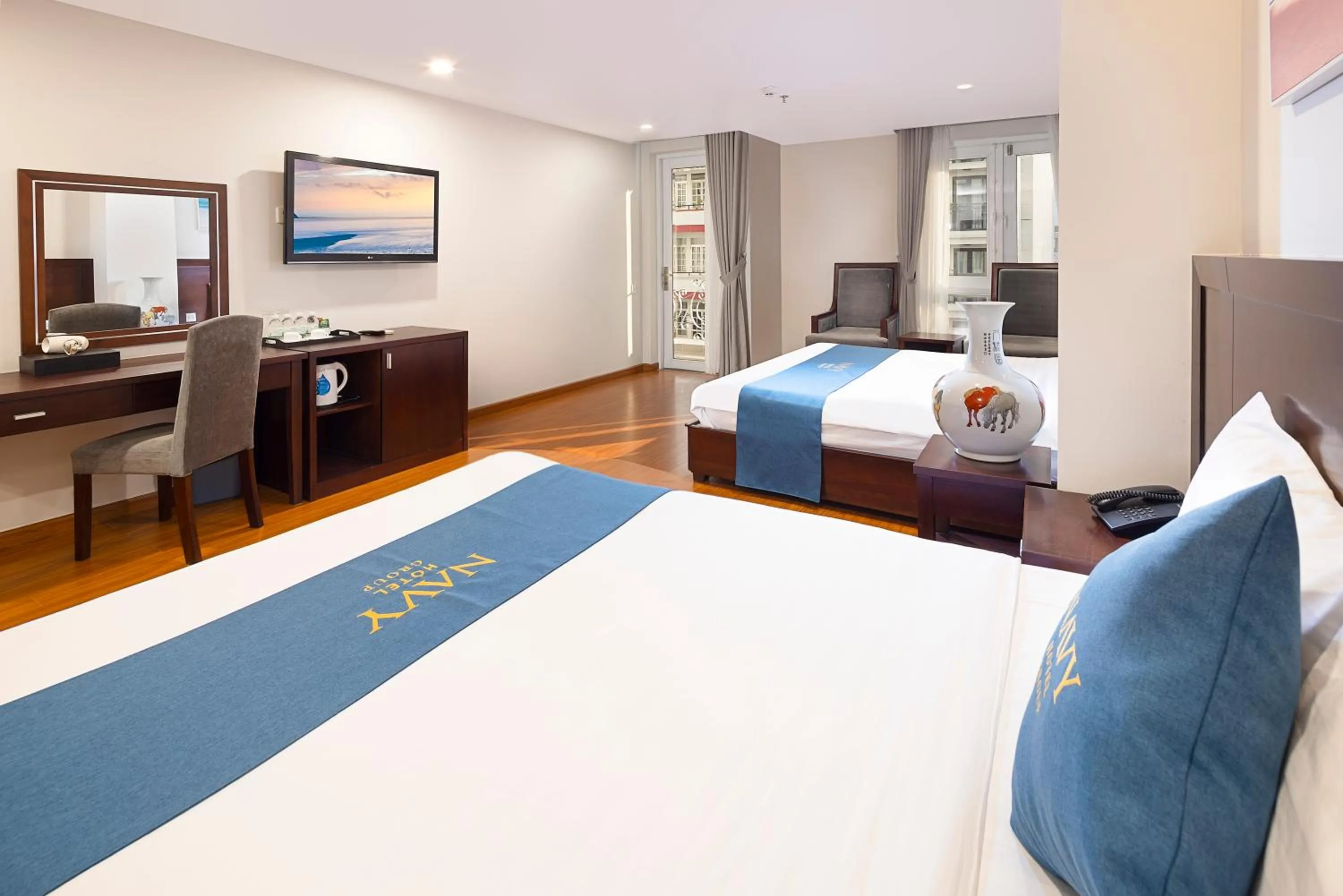 TV and multimedia, Bed in Navy Hotel Nha Trang