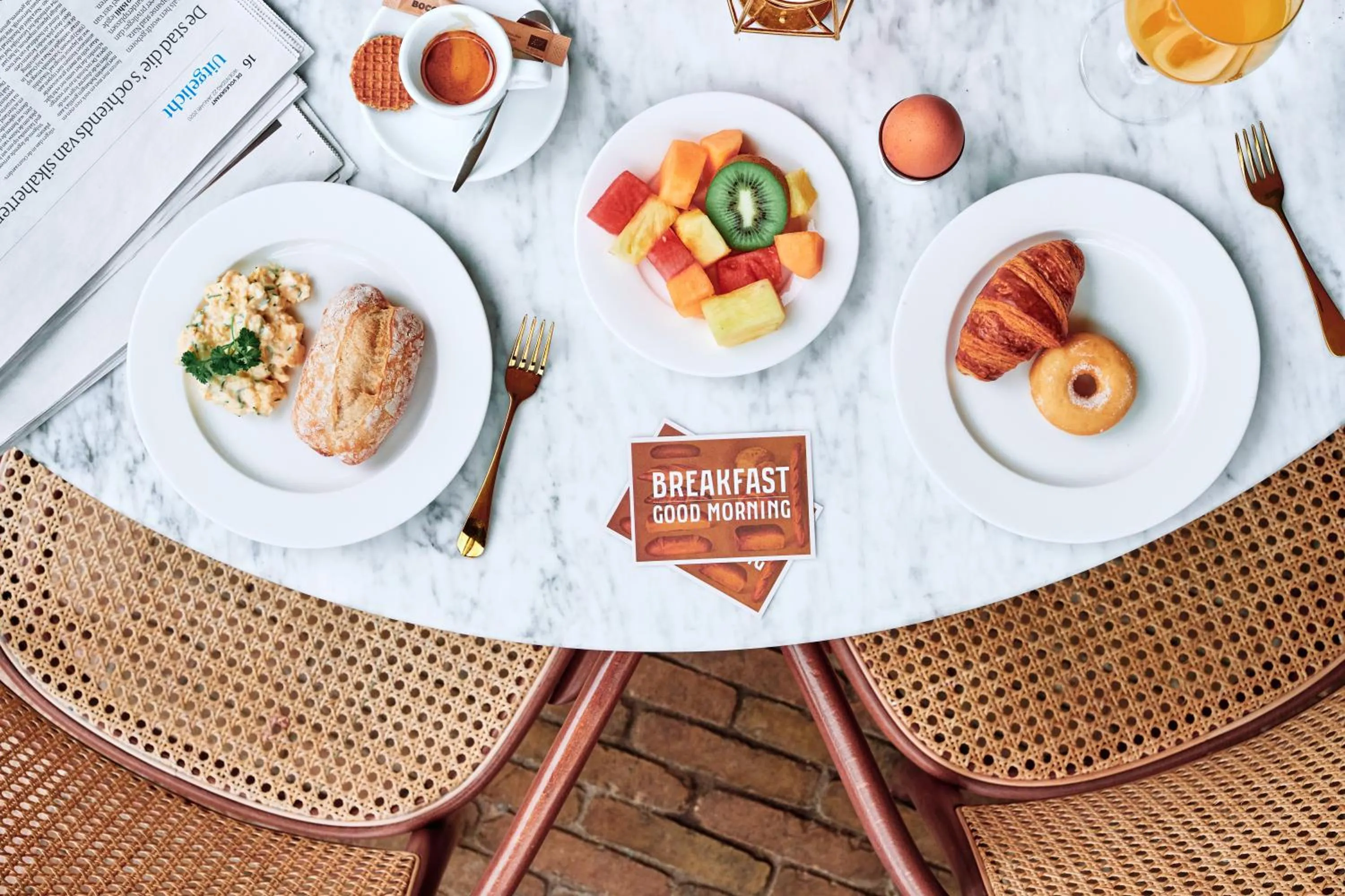Continental breakfast in Hotel Arena