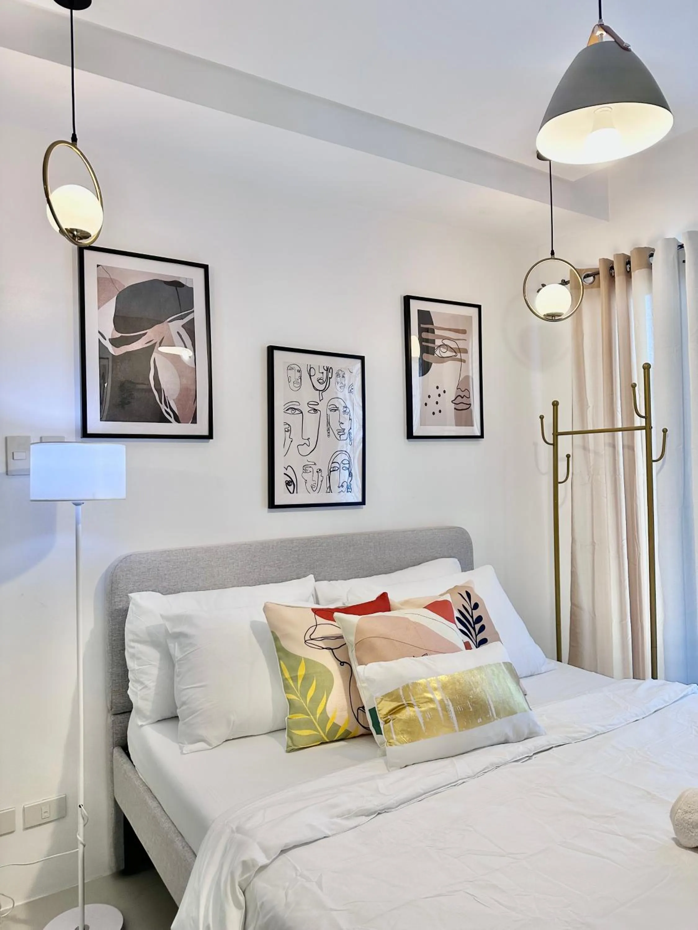 Bed in Scandinavian 1 BR beside SM CDO w POOL and Netflix