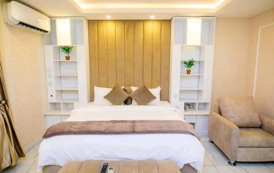 Bed in The Palms Hotel