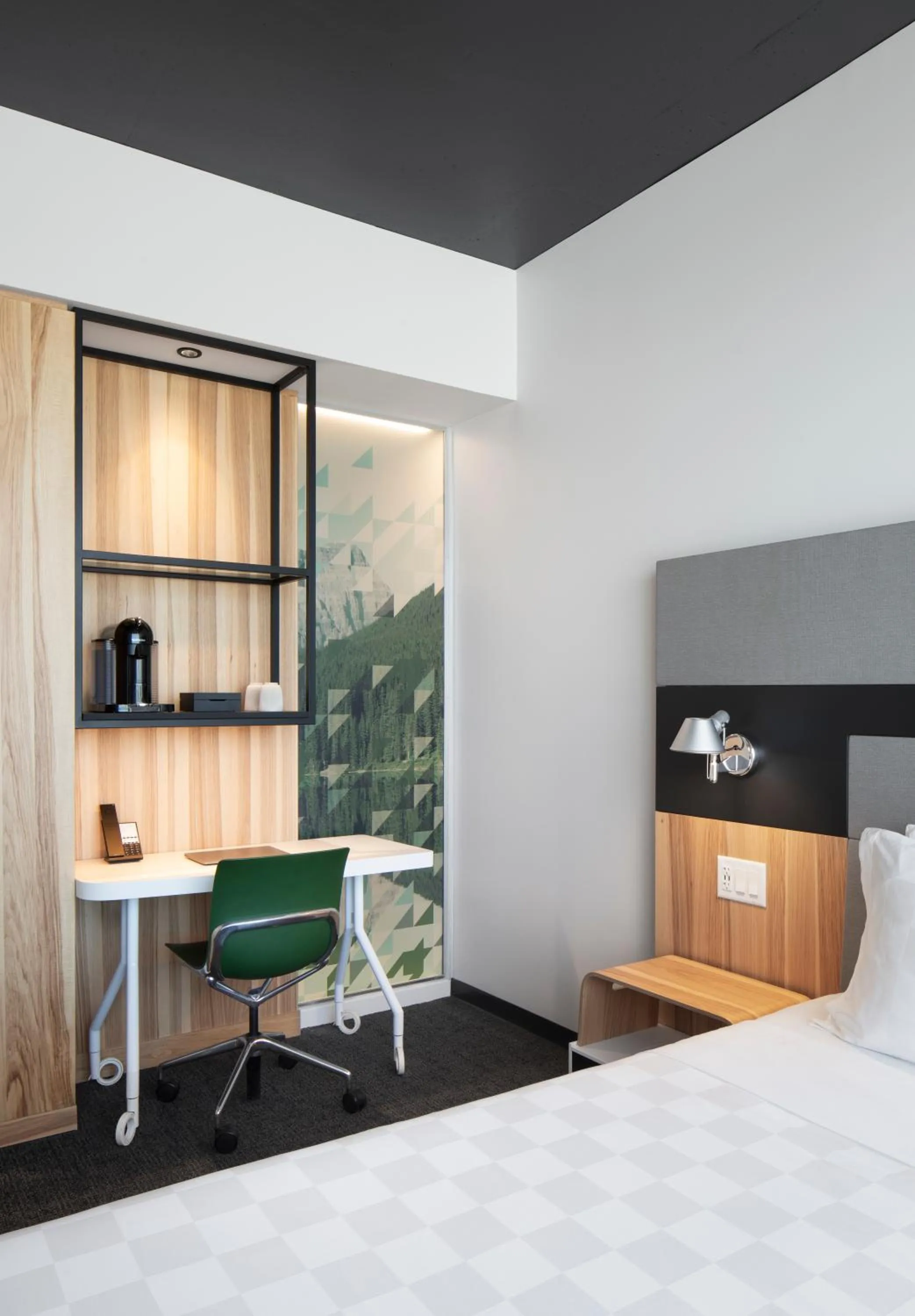 Seating area, Bed in Alt Hotel Calgary University District