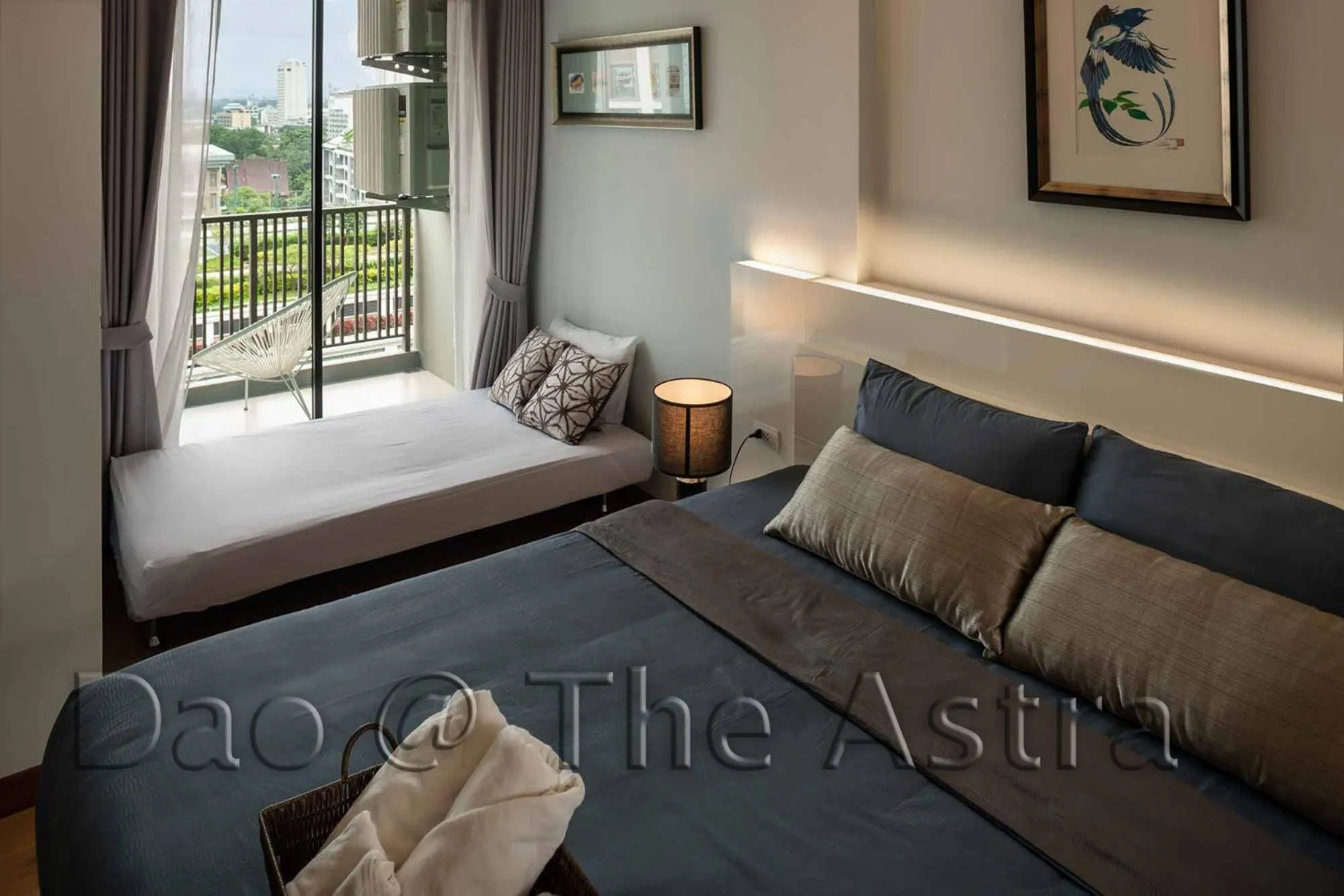 Bed in The Astra Chiang Mai Luxury Condo