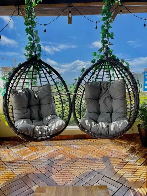 Patio in Hermoso Penthouse Rooftop con alberca