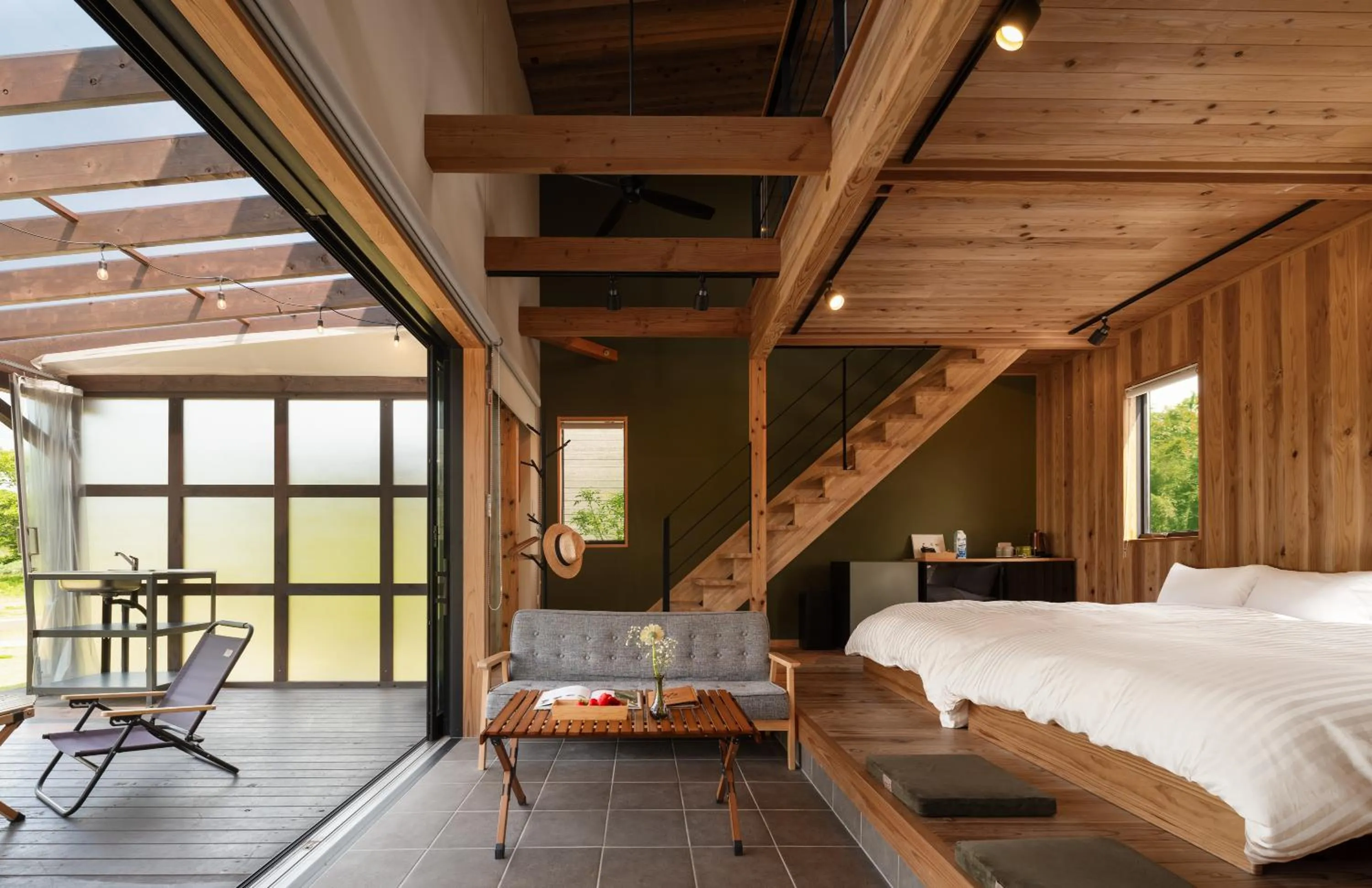 Photo of the whole room, Bed in THE FARM Resort Japan