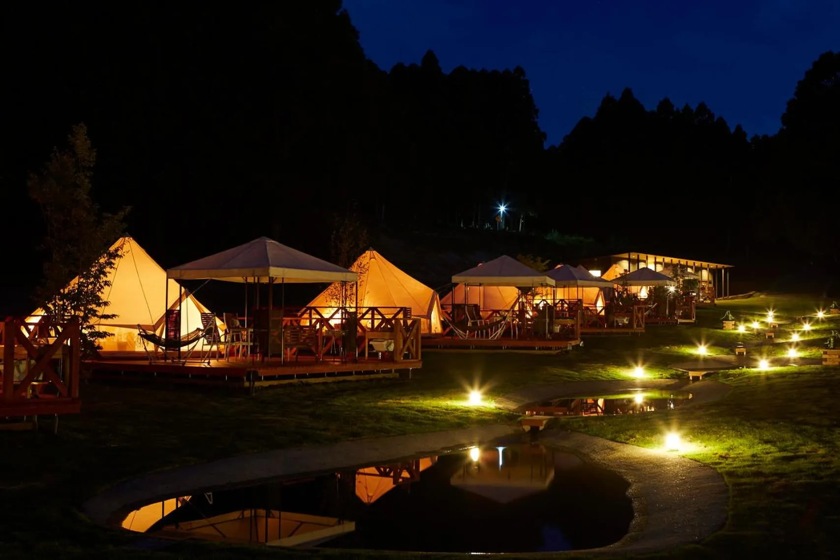Glamping Riverside in THE FARM Resort Japan