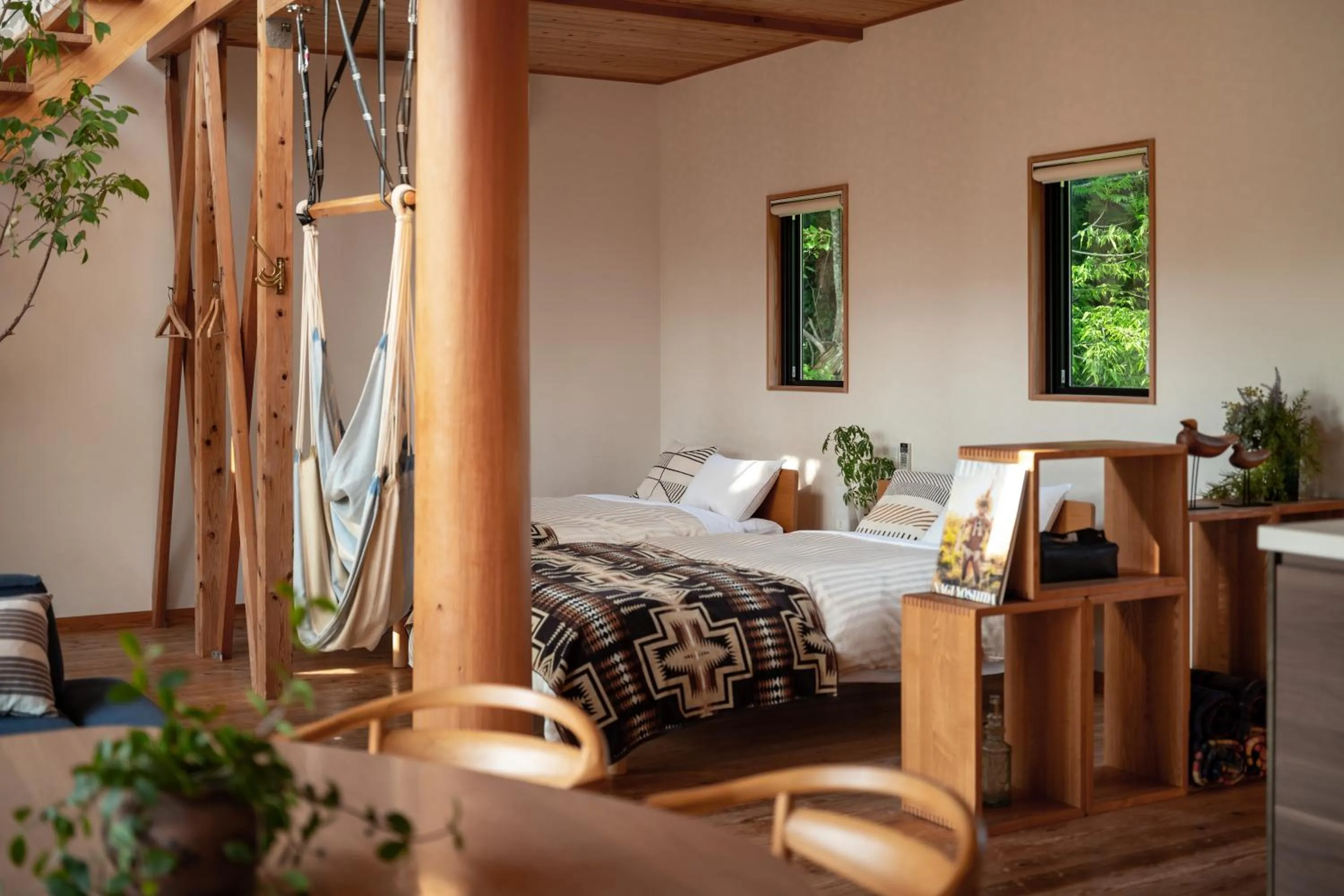 Bed in THE FARM Resort Japan