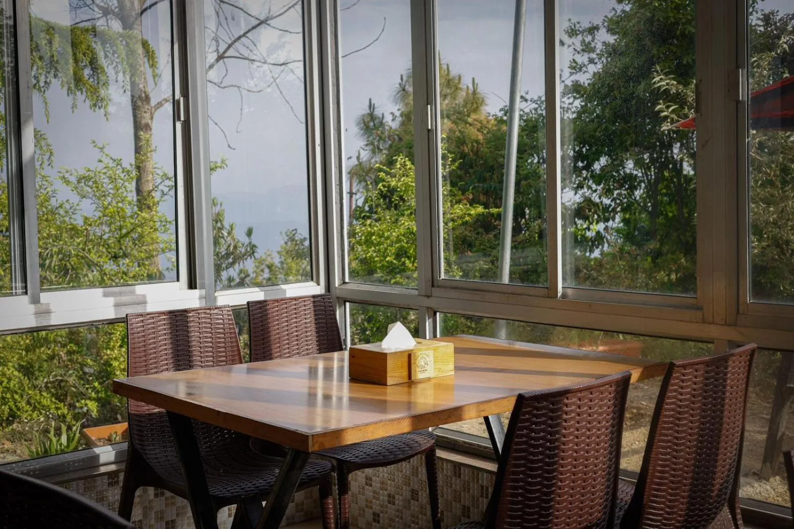 Restaurant/places to eat in Kana Mud An Ethnic Village Resort - Beautiful View of Gangotri Mountains