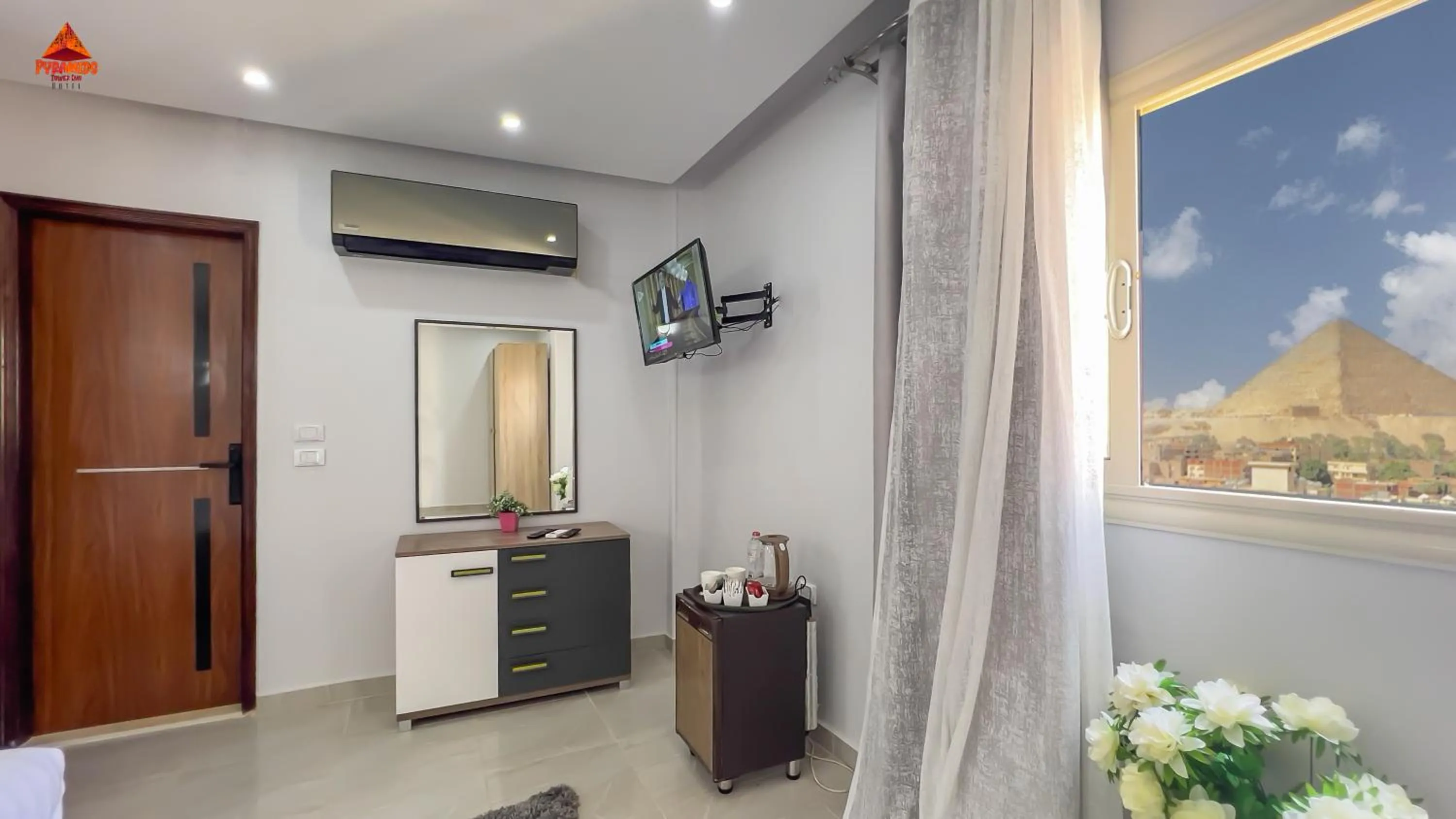 TV and multimedia in pyramids tower view inn