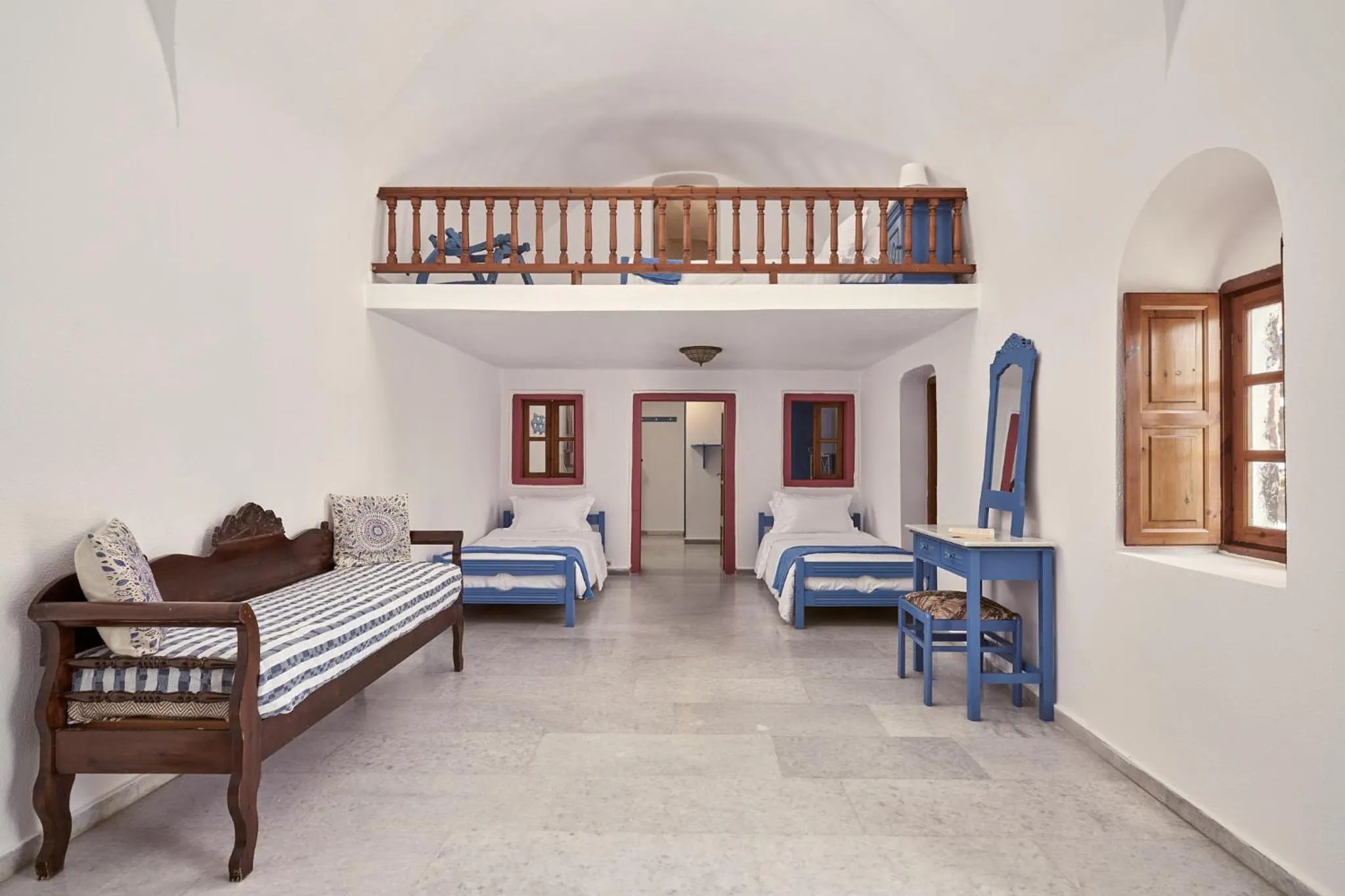 Bed in Amphitheater Cave Houses