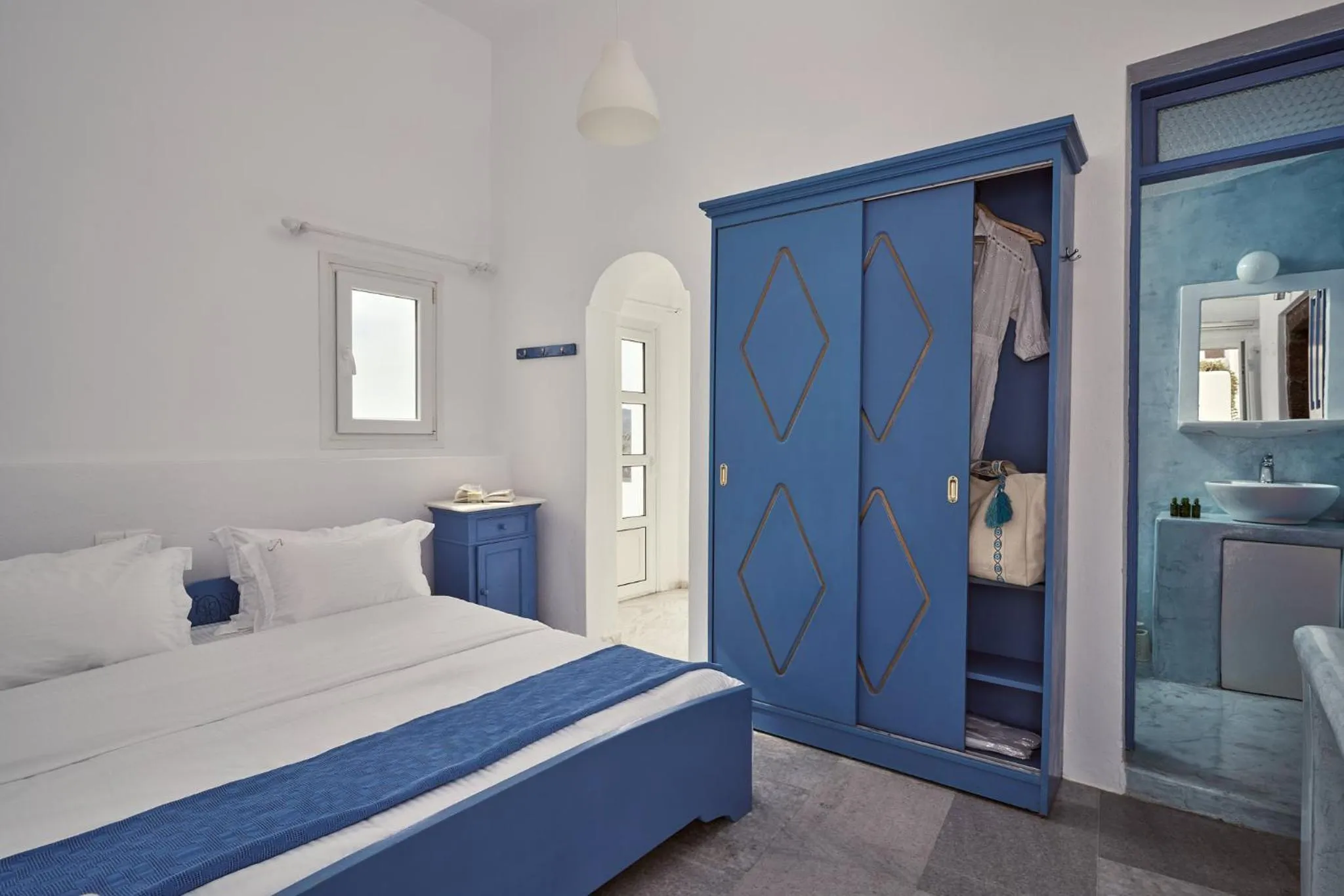 Bed in Amphitheater Cave Houses