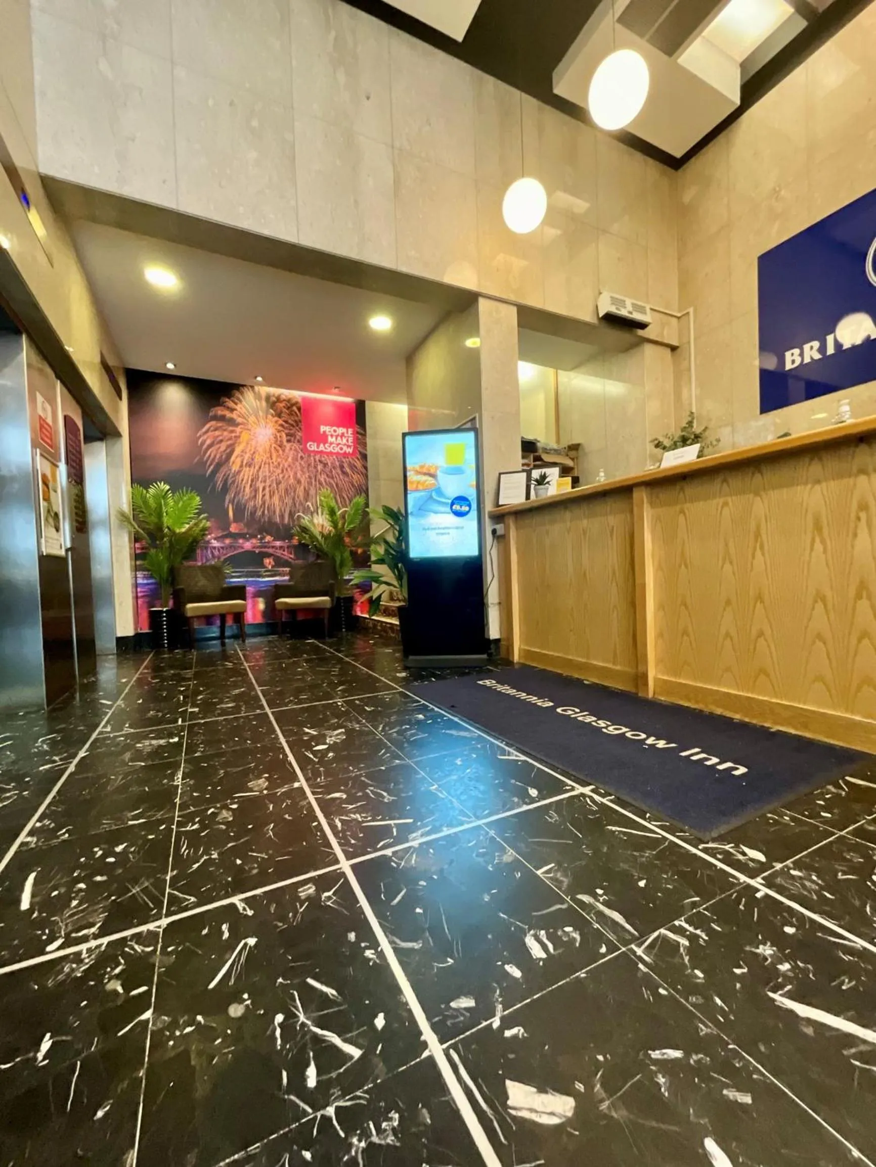 Lobby or reception in Britannia Inn Glasgow