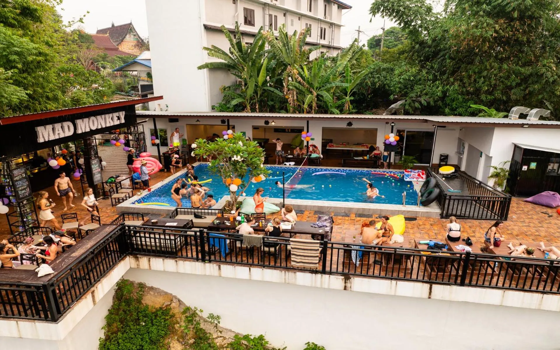 Swimming pool in Mad Monkey Vang Vieng
