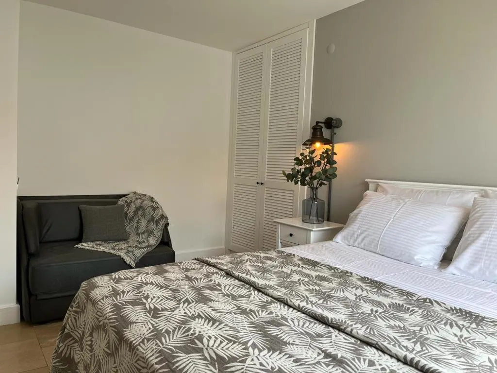 Bed in Alacati Moonbox Hotel