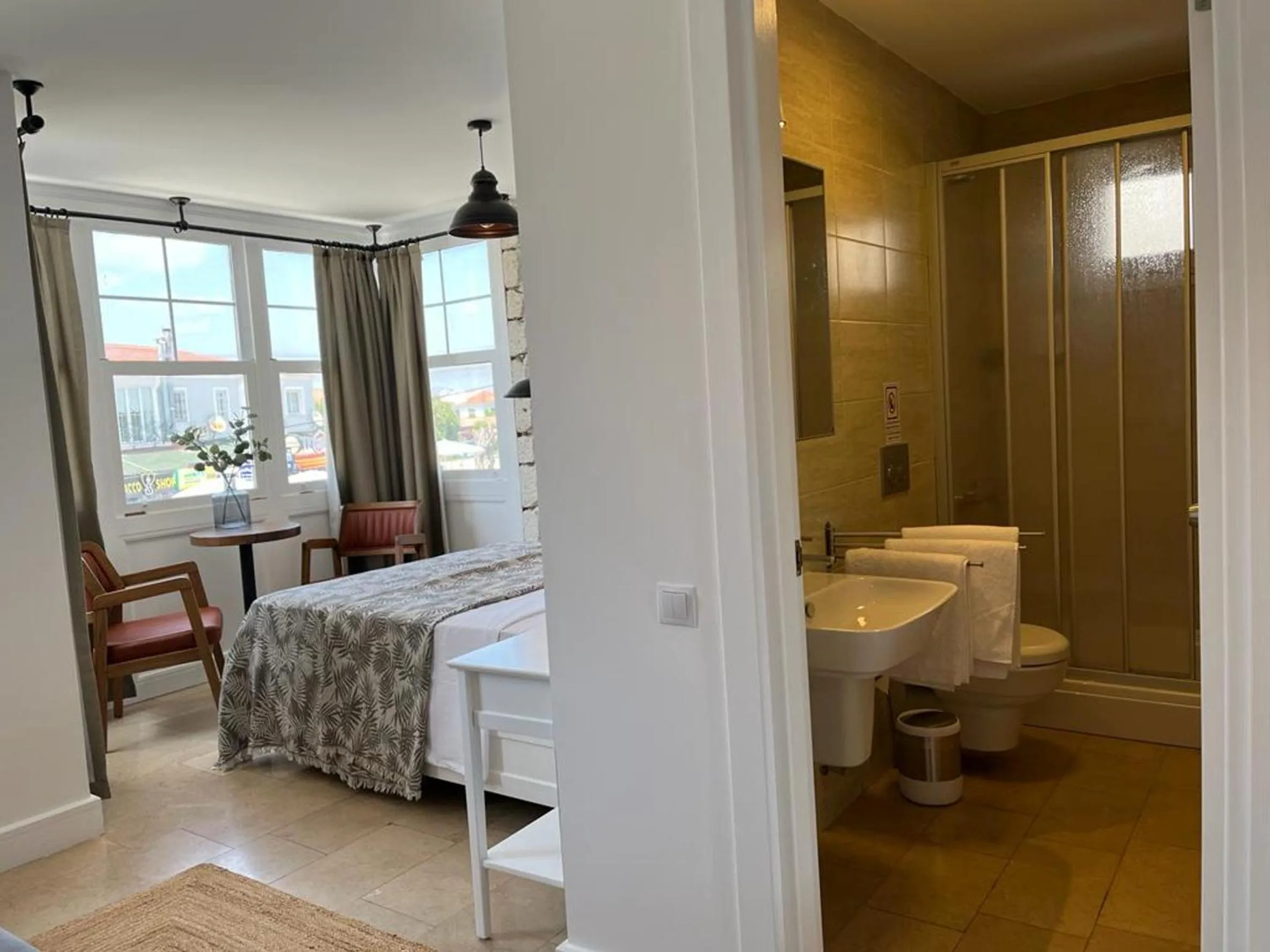 Bed in Alacati Moonbox Hotel