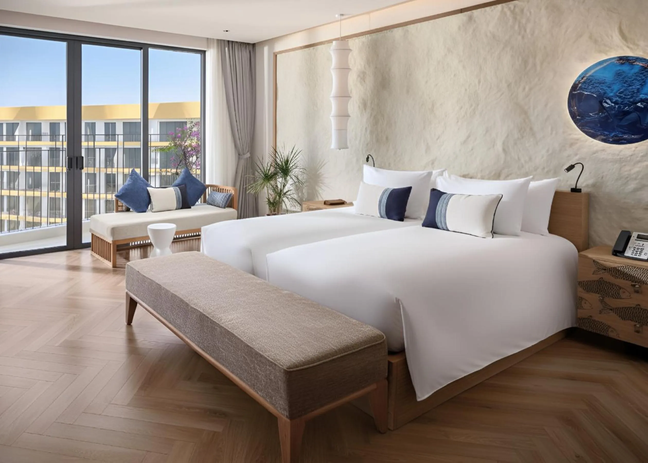 Bed in Wyndham Hoi An Royal Beachfront Resort & Villas