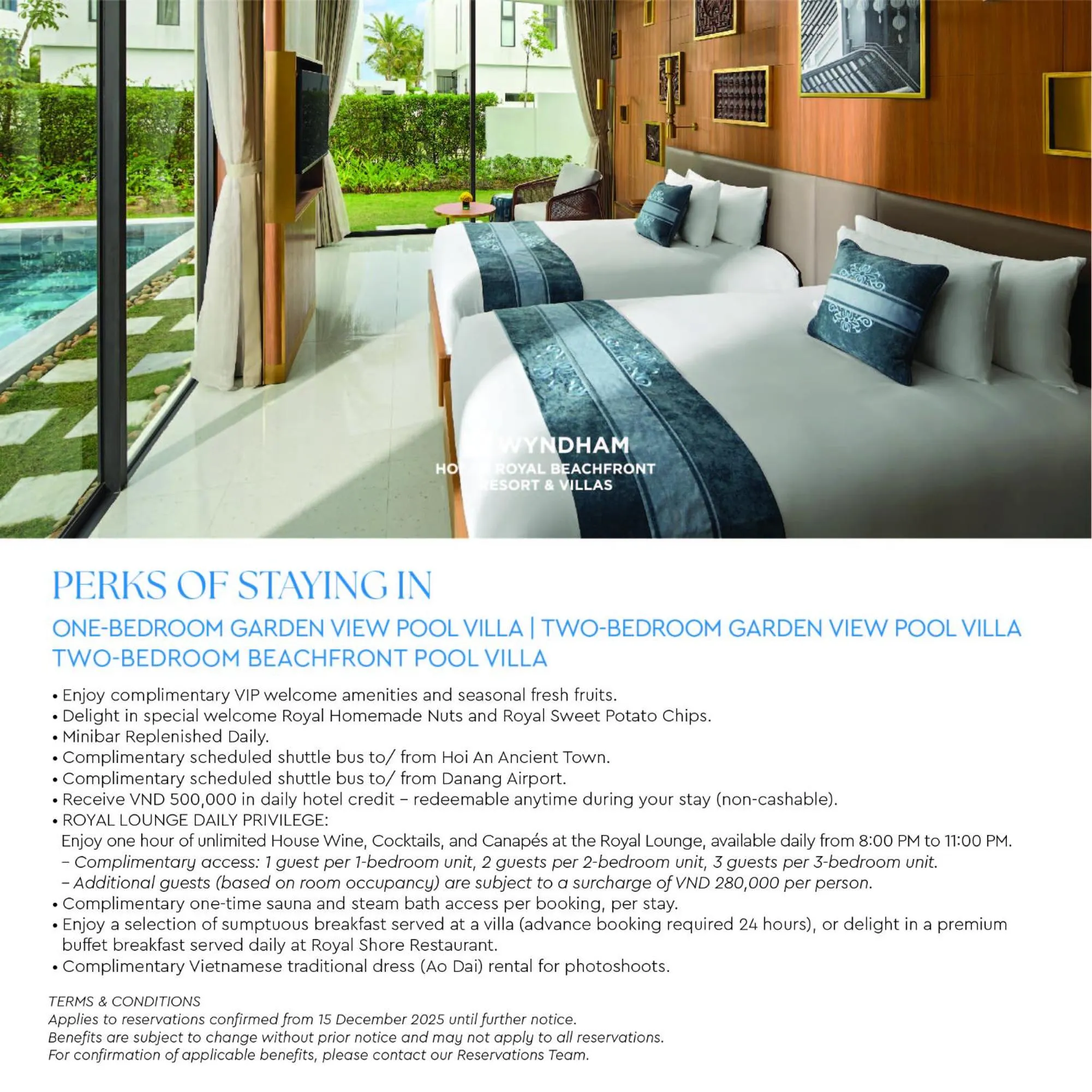 Text overlay, Bed in Wyndham Hoi An Royal Beachfront Resort & Villas