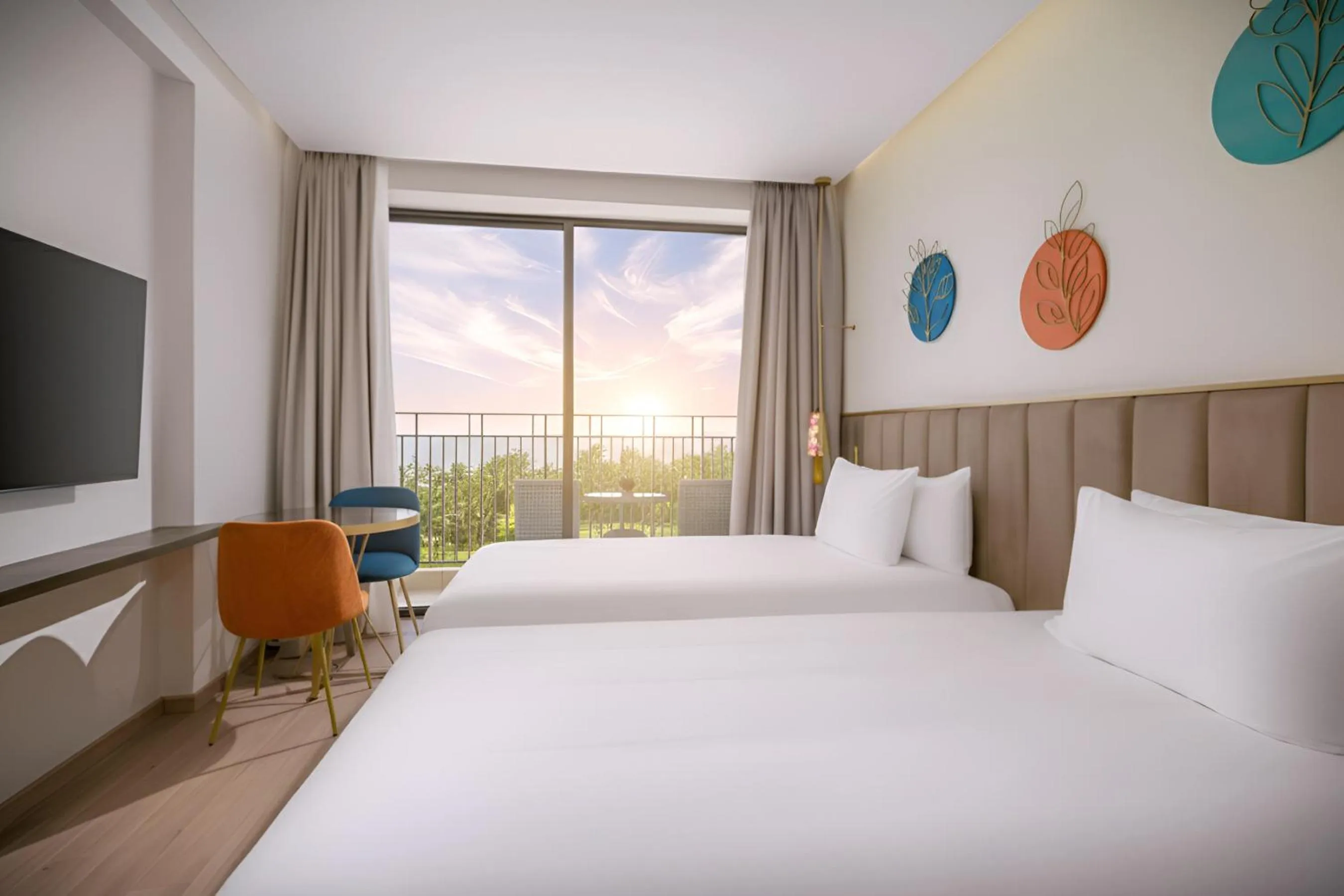 View (from property/room), Bed in Wyndham Hoi An Royal Beachfront Resort & Villas