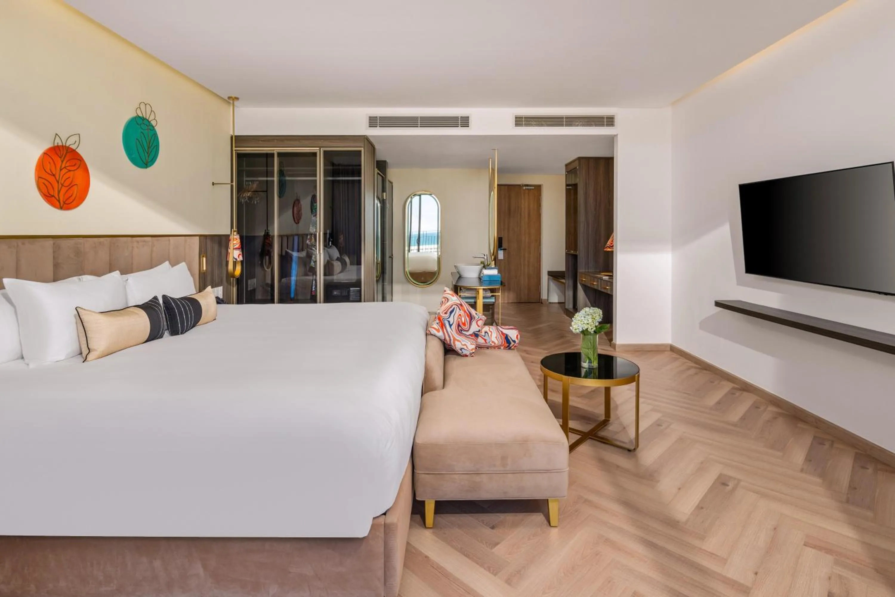 Bed in Wyndham Hoi An Royal Beachfront Resort & Villas