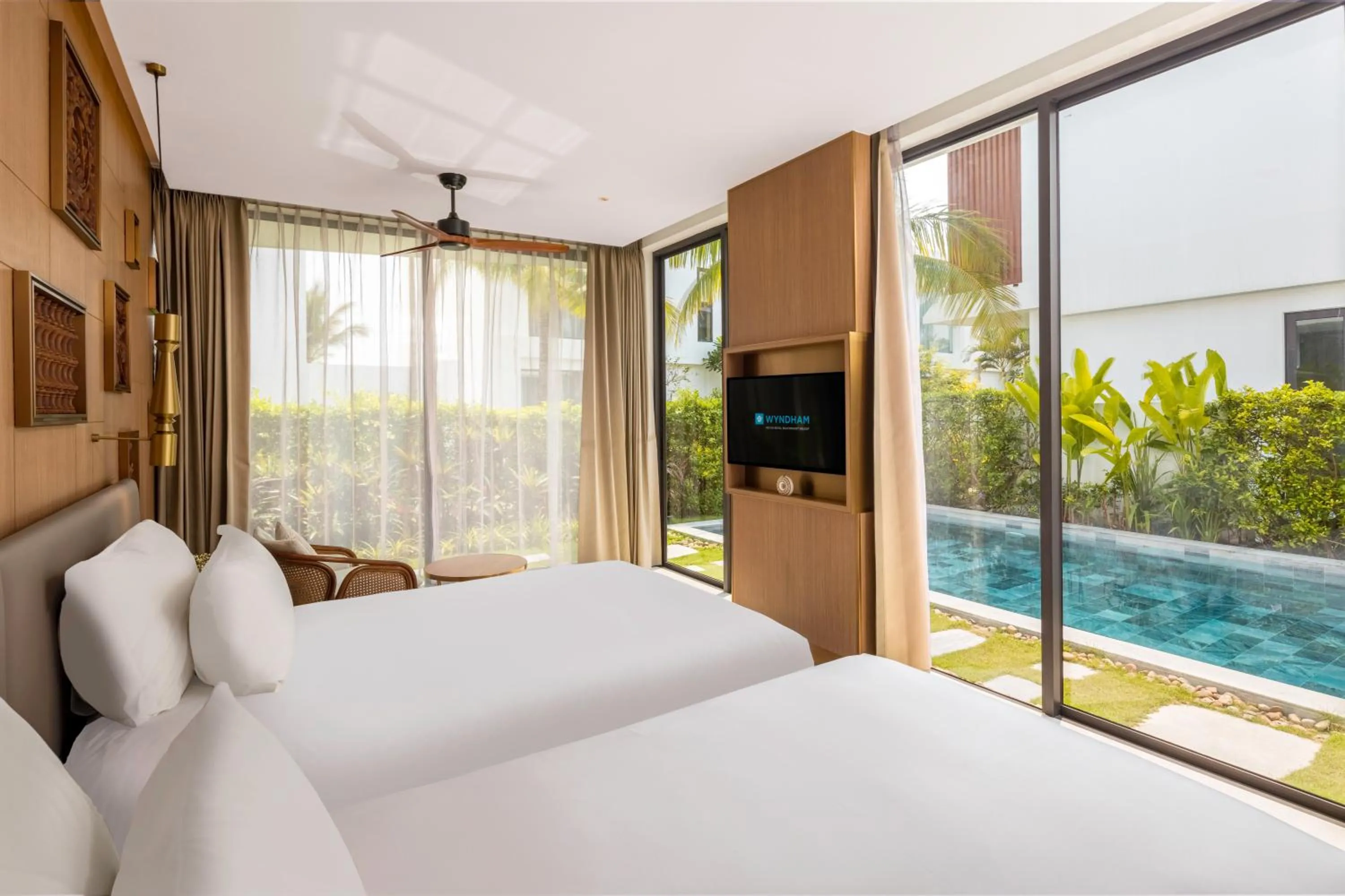 Bed in Wyndham Hoi An Royal Beachfront Resort & Villas