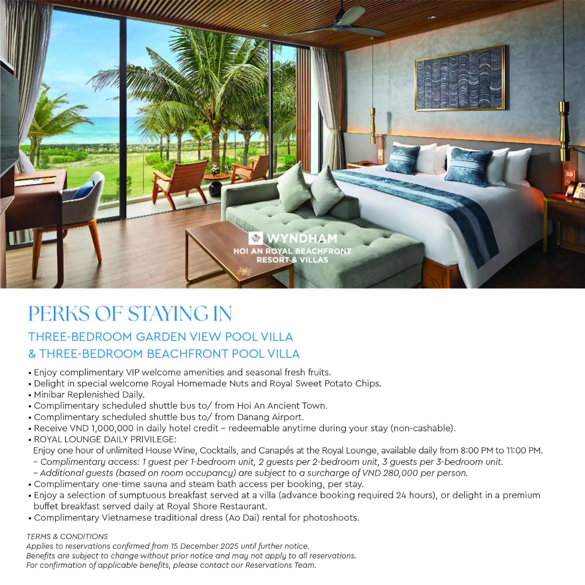 Text overlay, Bed in Wyndham Hoi An Royal Beachfront Resort & Villas