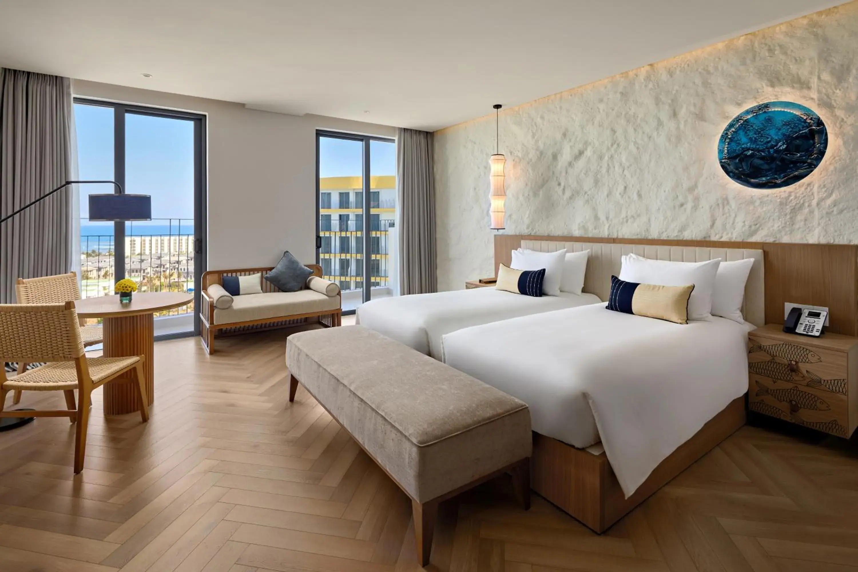 Twin Deluxe Room with Ocean View in Wyndham Hoi An Royal Beachfront Resort & Villas Twin Deluxe Room with Ocean View in Wyndham Hoi An Royal Beachfront Resort & Villas