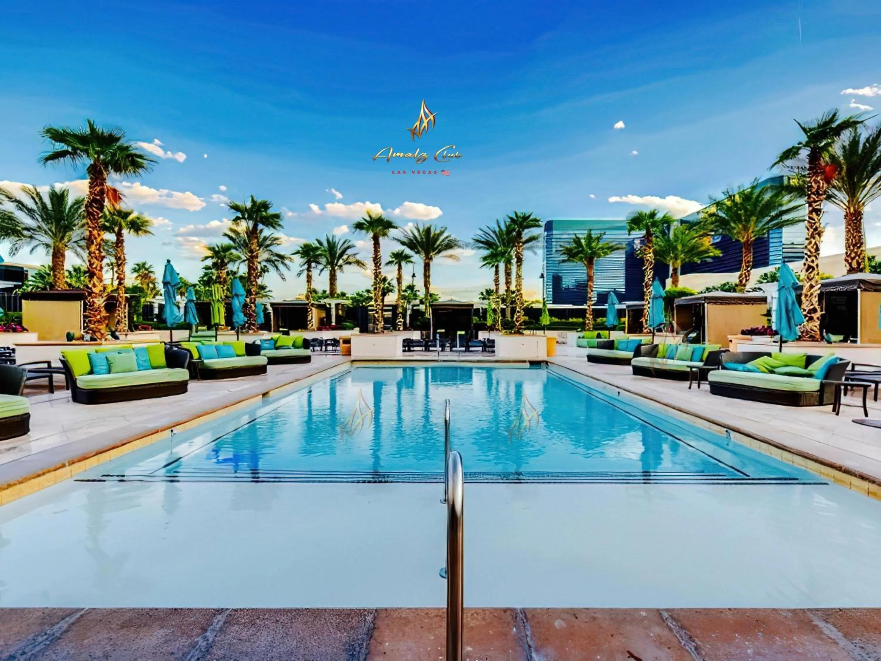Pool view in Amalz Suites Collection at MGM Signature !