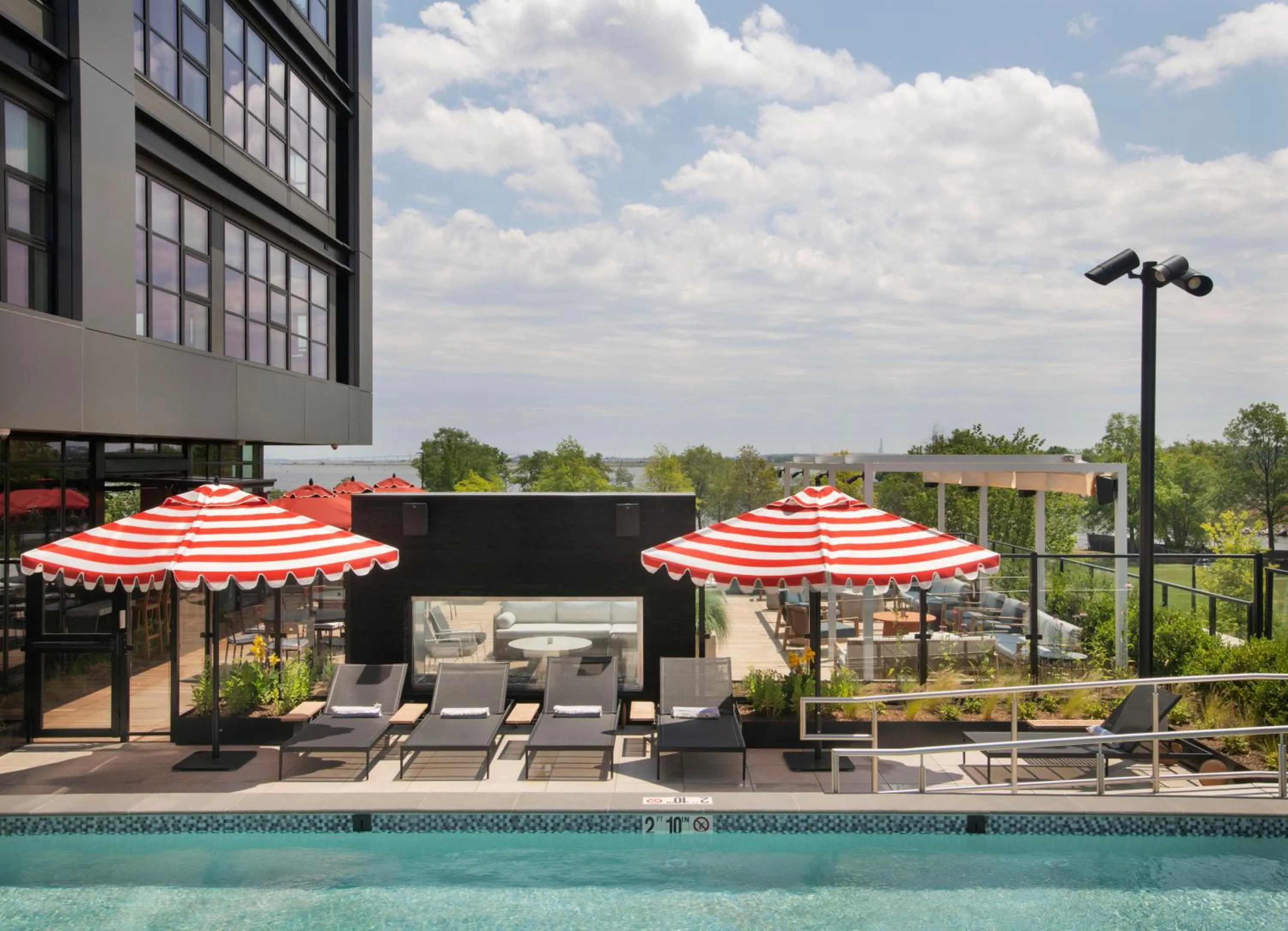 Pool view in Roost Baltimore