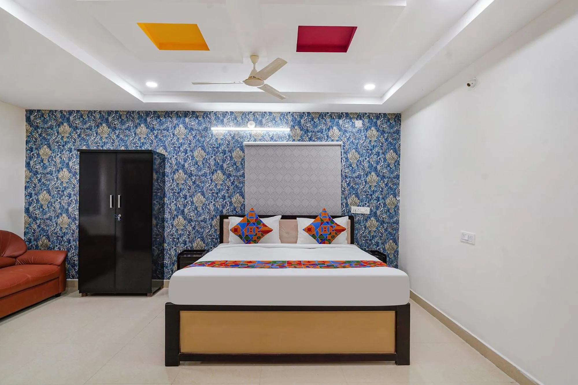 Bed in FabHotel Sri Karthikeya Grand - Nr Nexus Mall, Kukatpally