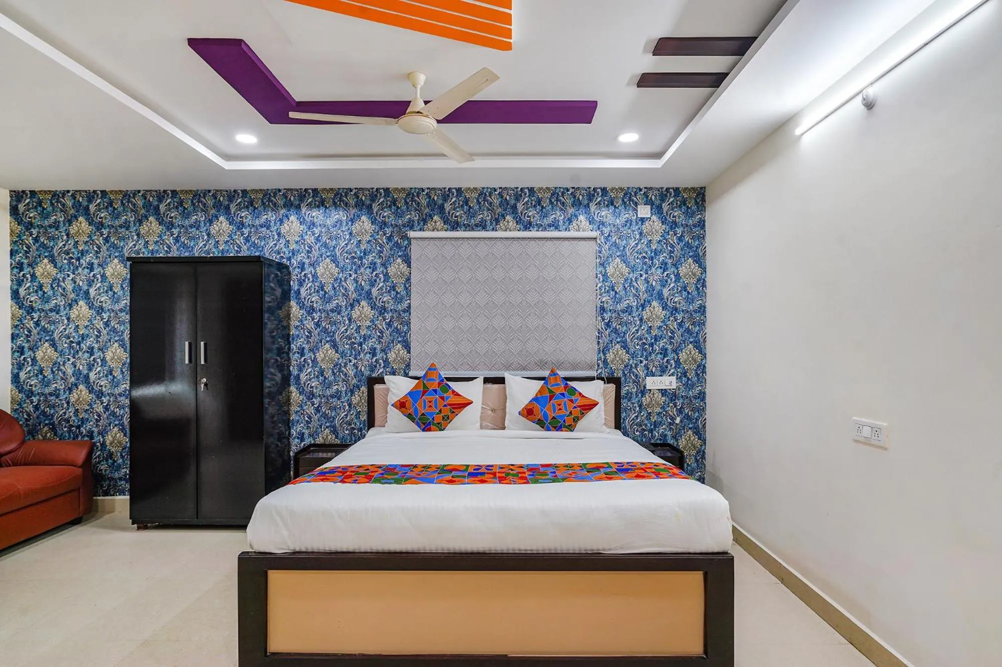 Bed in FabHotel Sri Karthikeya Grand - Nr Nexus Mall, Kukatpally
