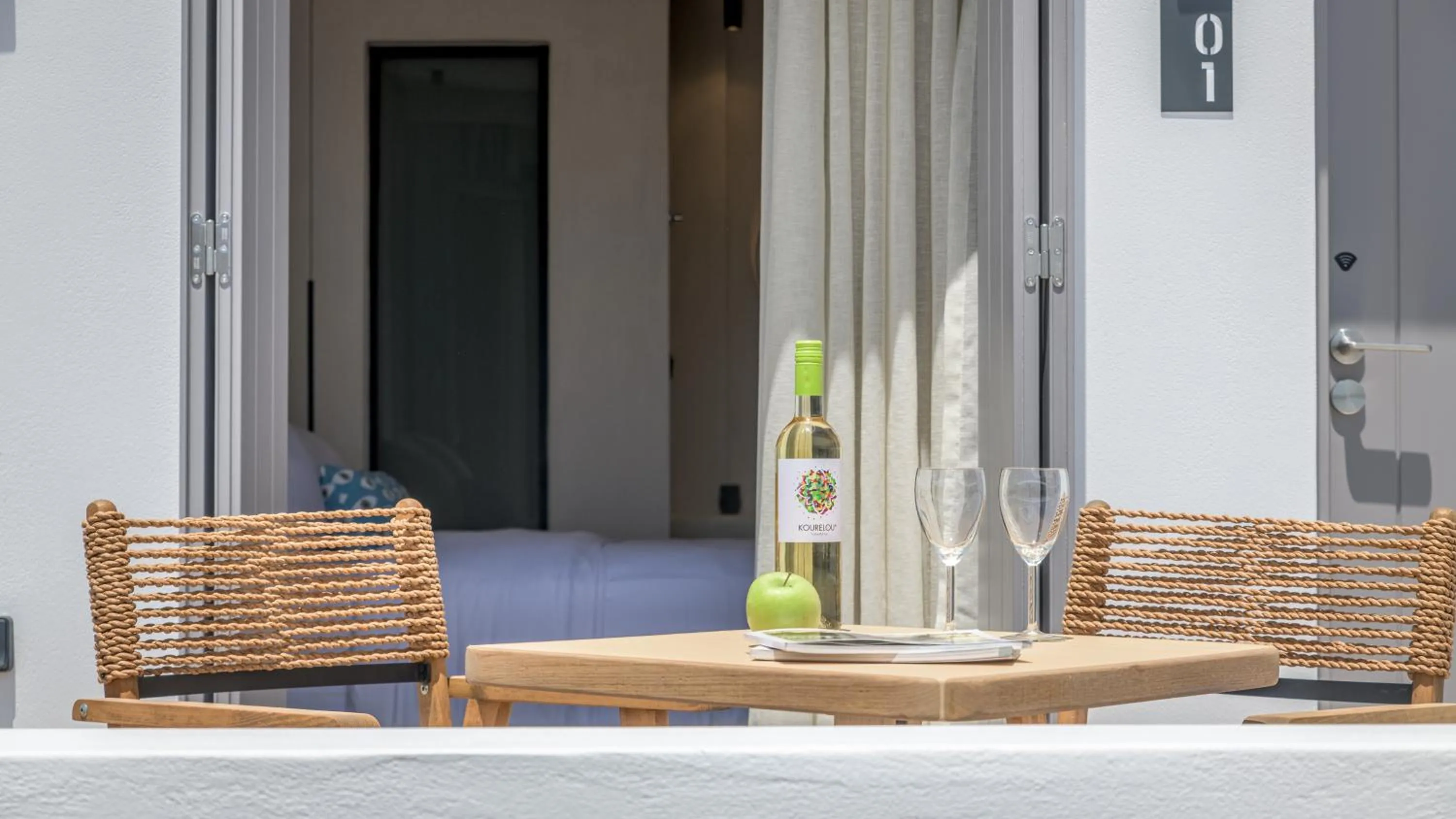 Balcony/Terrace in Nove Milos Luxury by Estia