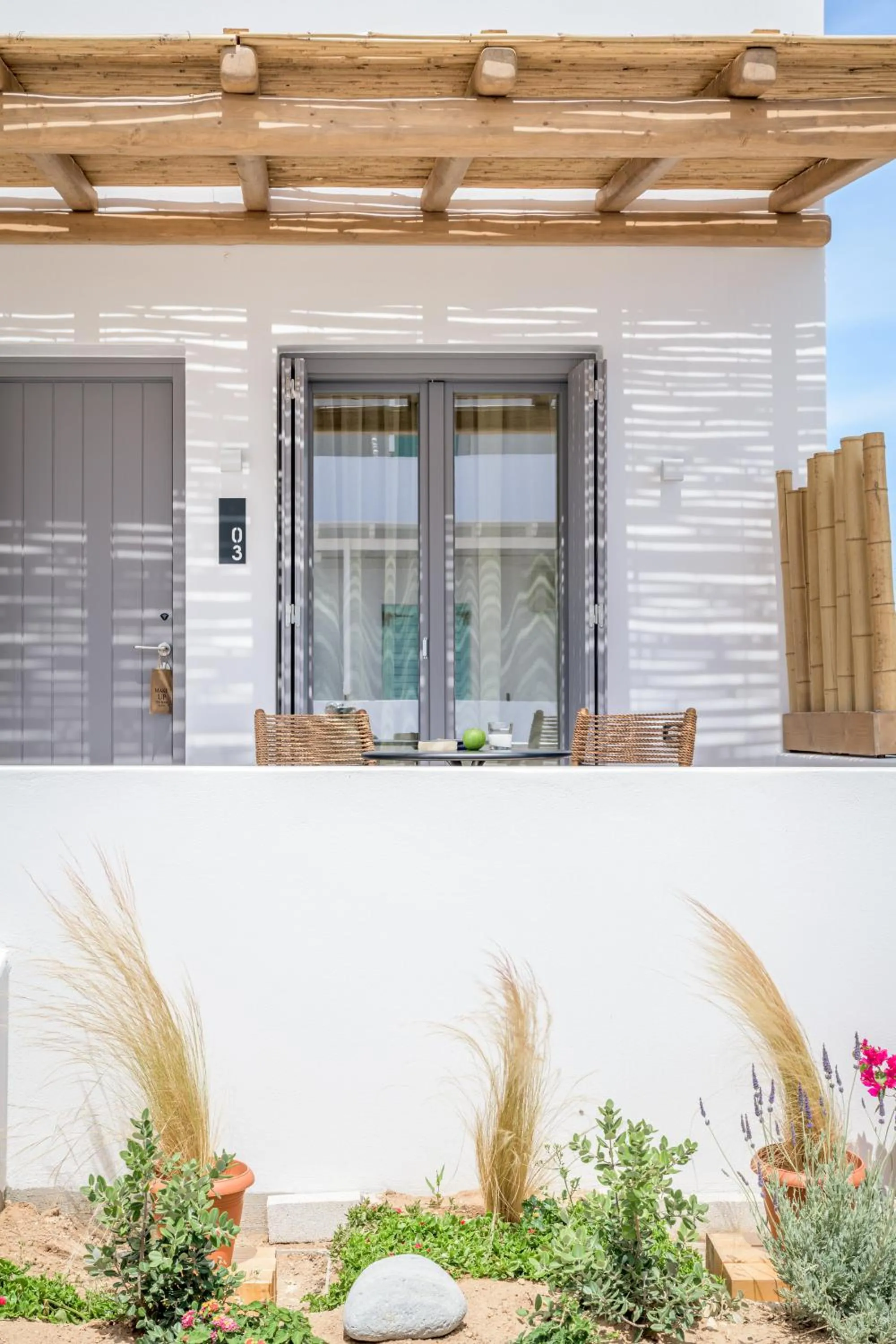 Balcony/Terrace in Nove Milos Luxury by Estia