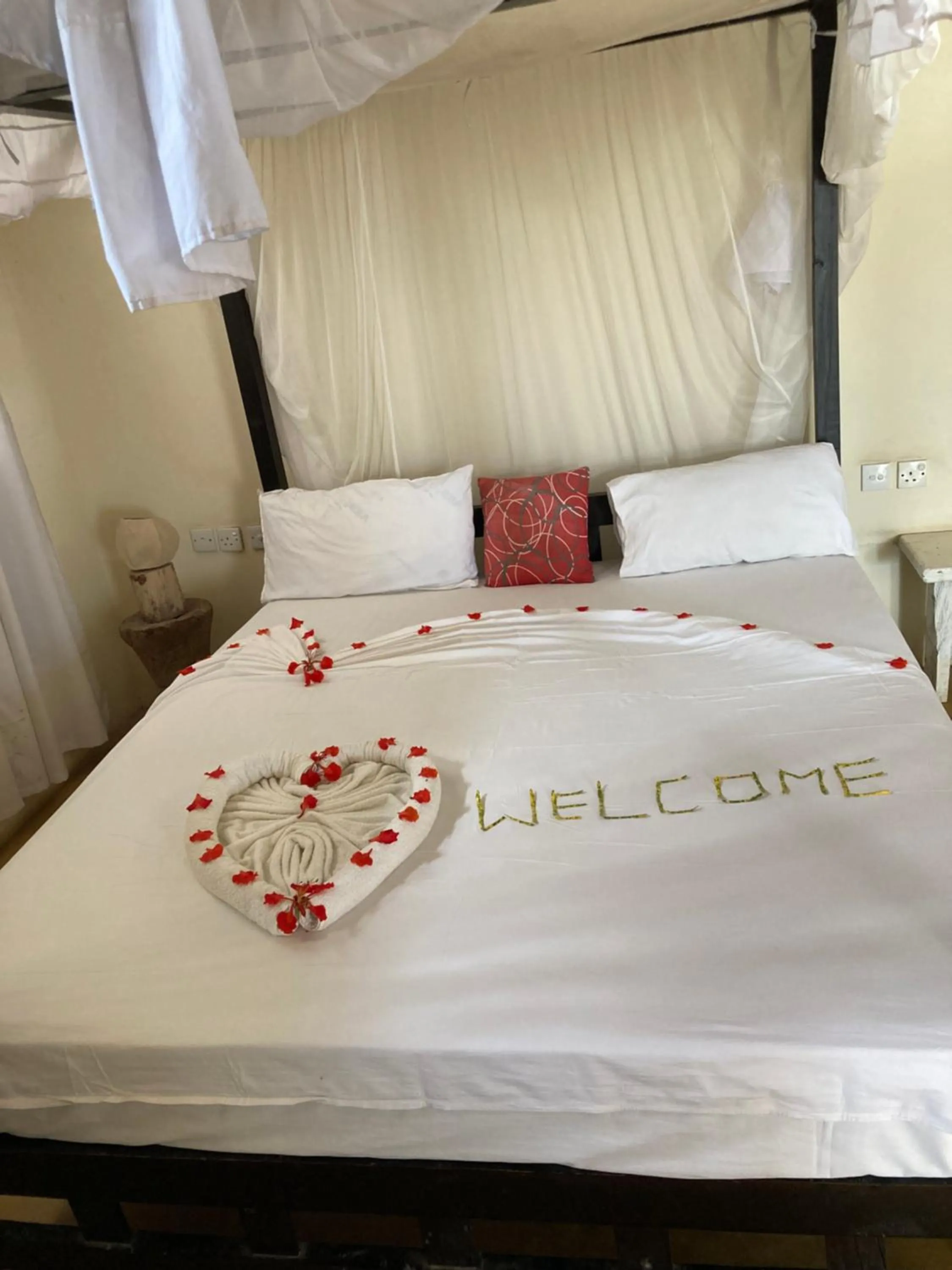 Bed in Msafini Hotel