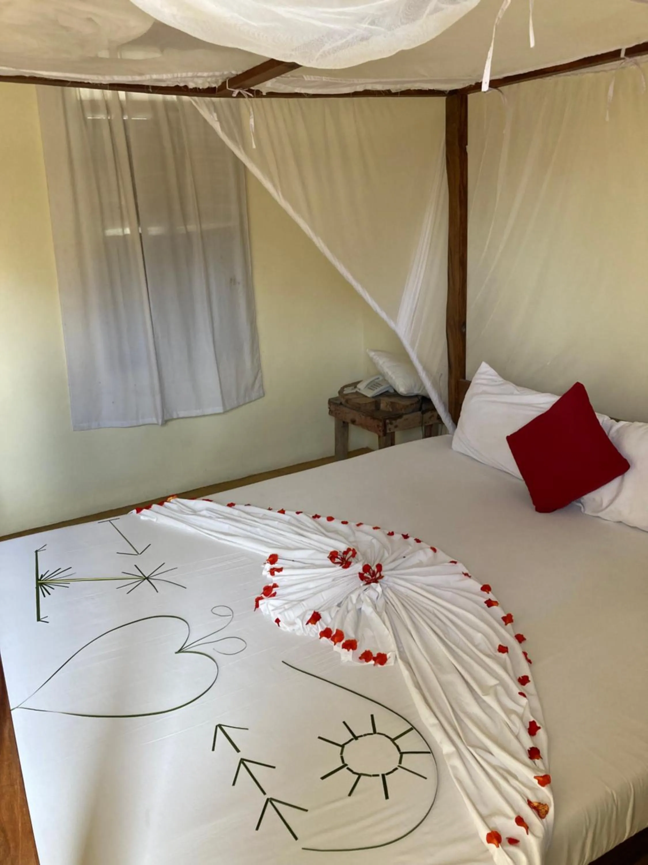 Bed in Msafini Hotel