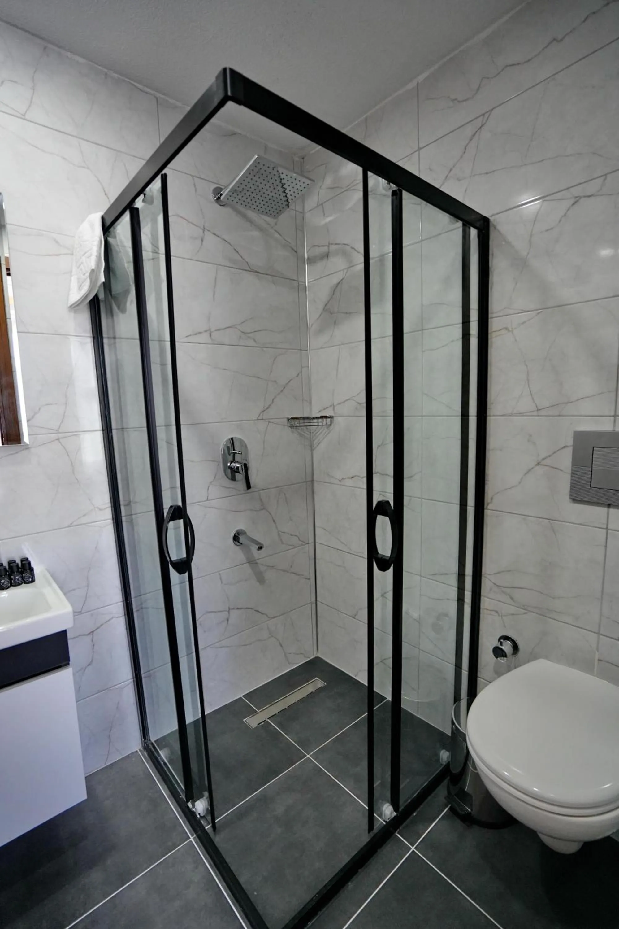 Shower in Shelton Airport Hotel